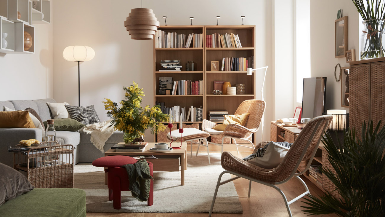 IKEA - A living room with natural materials and harmony all around