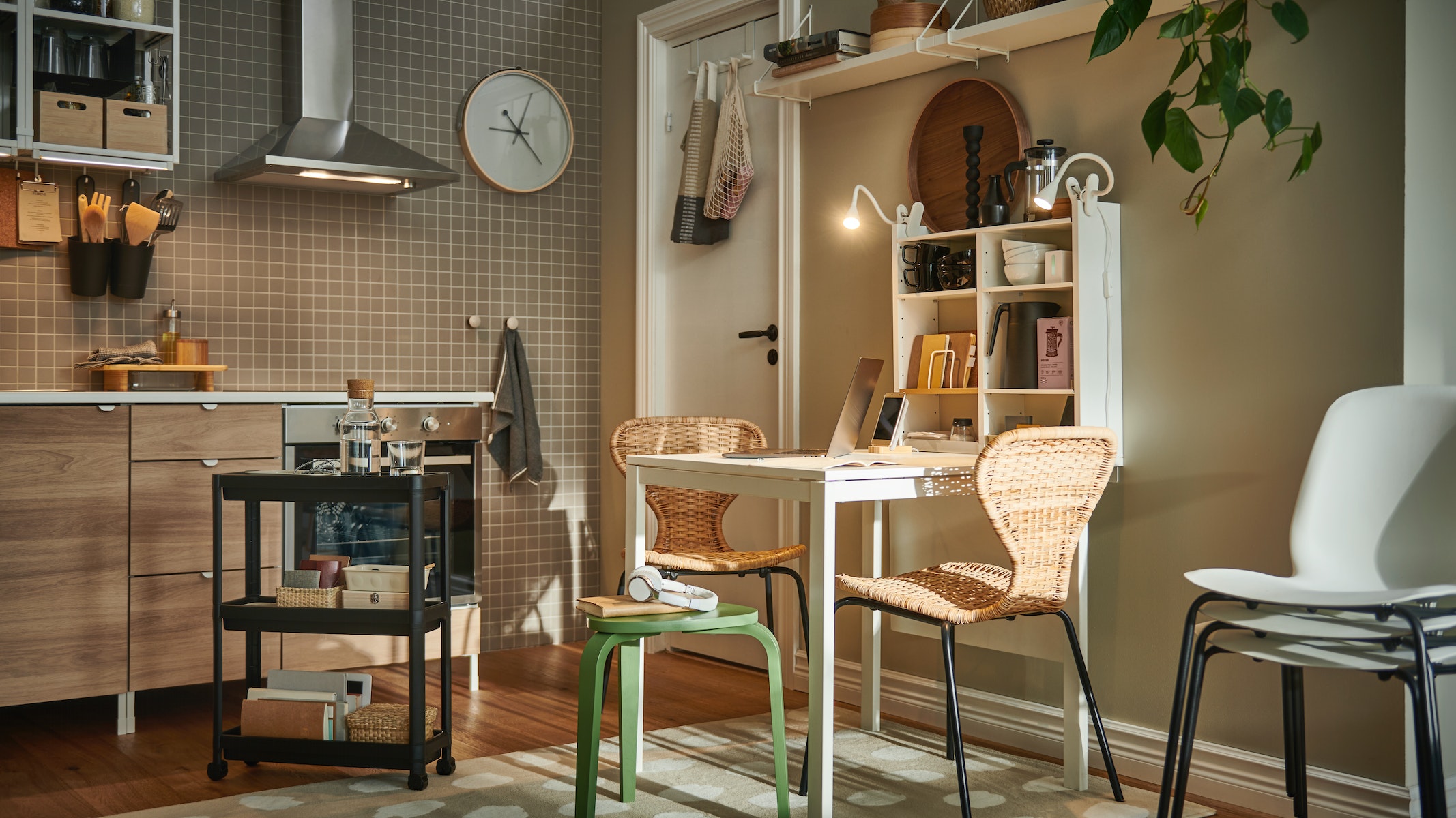 IKEA - A modern, small-space dining room working double shifts