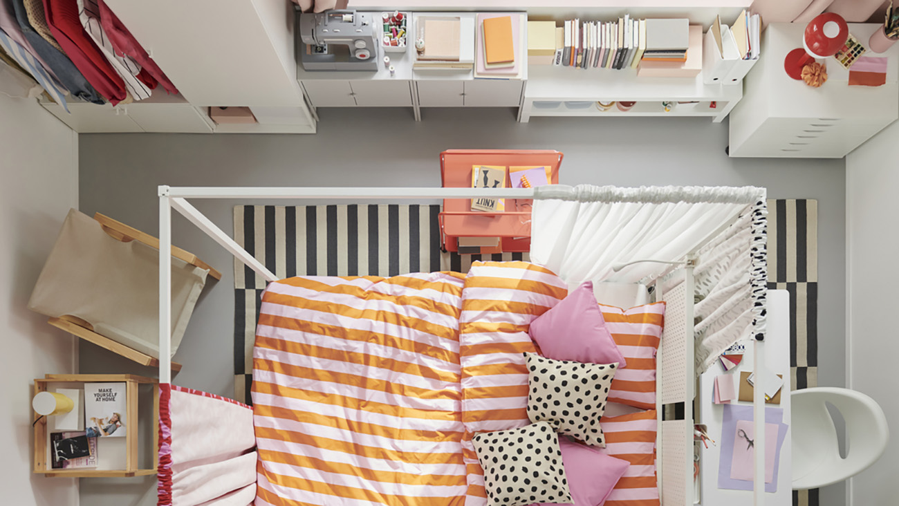IKEA - A vibrant, graphic style bedroom that works as hard as you
