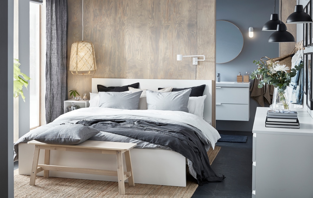 IKEA - Μίνιμαλ λεπτομέρειες σε ένα μικρό και στιλάτο υπνοδωμάτιο