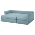 HOLMSUND, corner sofa-bed, 292.282.05 Light blue