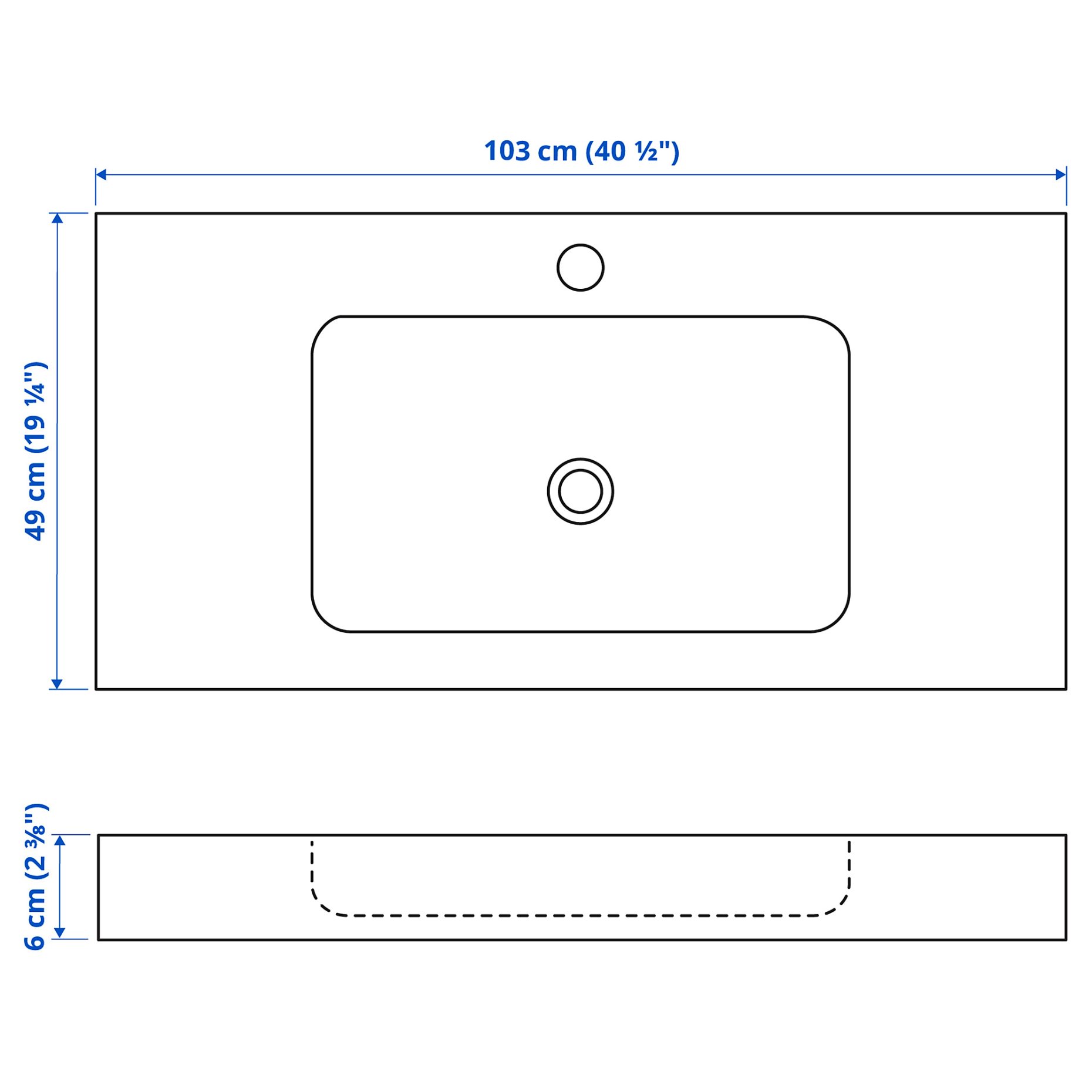 ODENSVIK, single wash-basin, 001.939.37