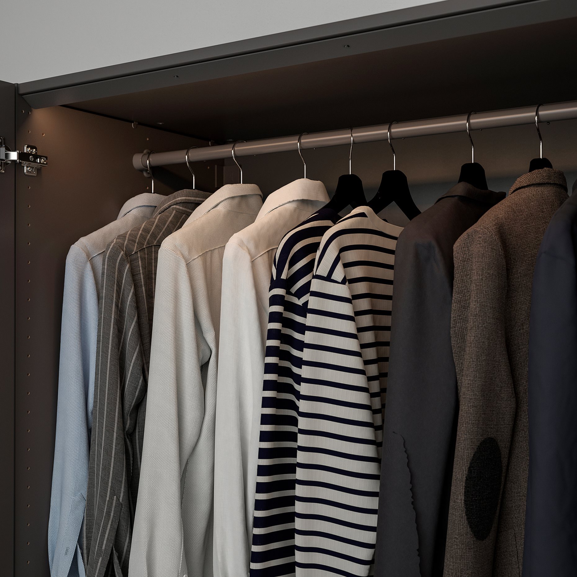 ÖVERSIDAN, wardrobe strip with built-in LED light source and sensor dimmable, 96 cm, 004.749.04