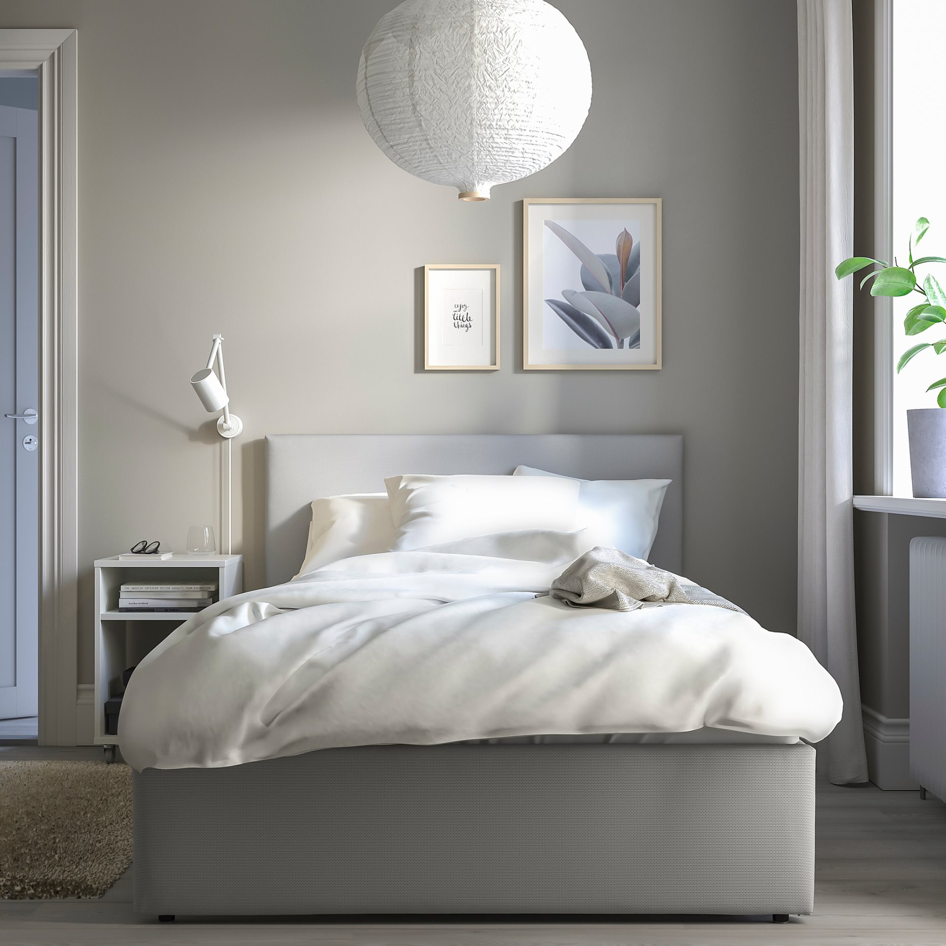 GLADSTAD, κρεβάτι με επένδυση, 120x200 cm, 004.904.47