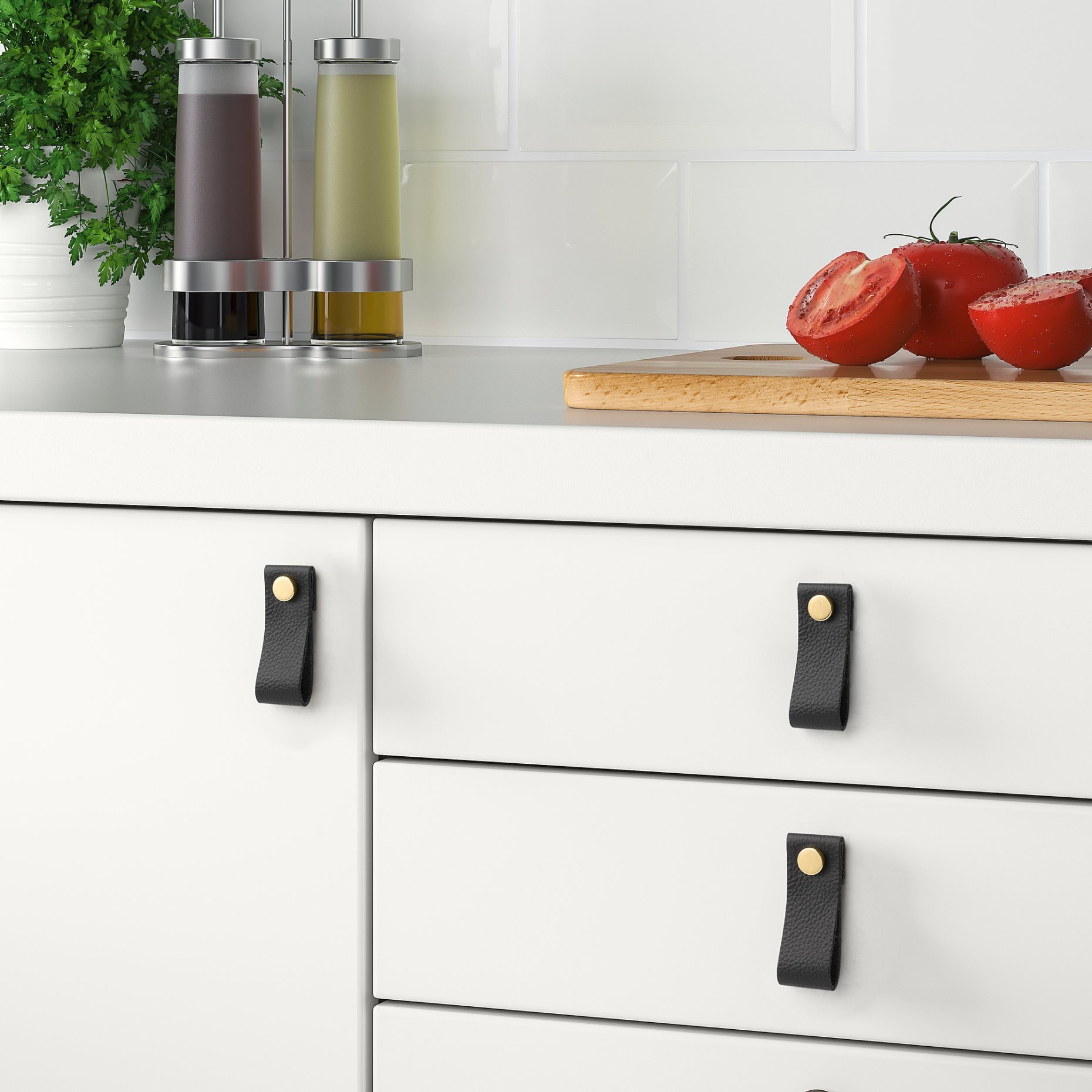 GALTHULT, leather handle 2 pack, 70 mm, 005.192.00