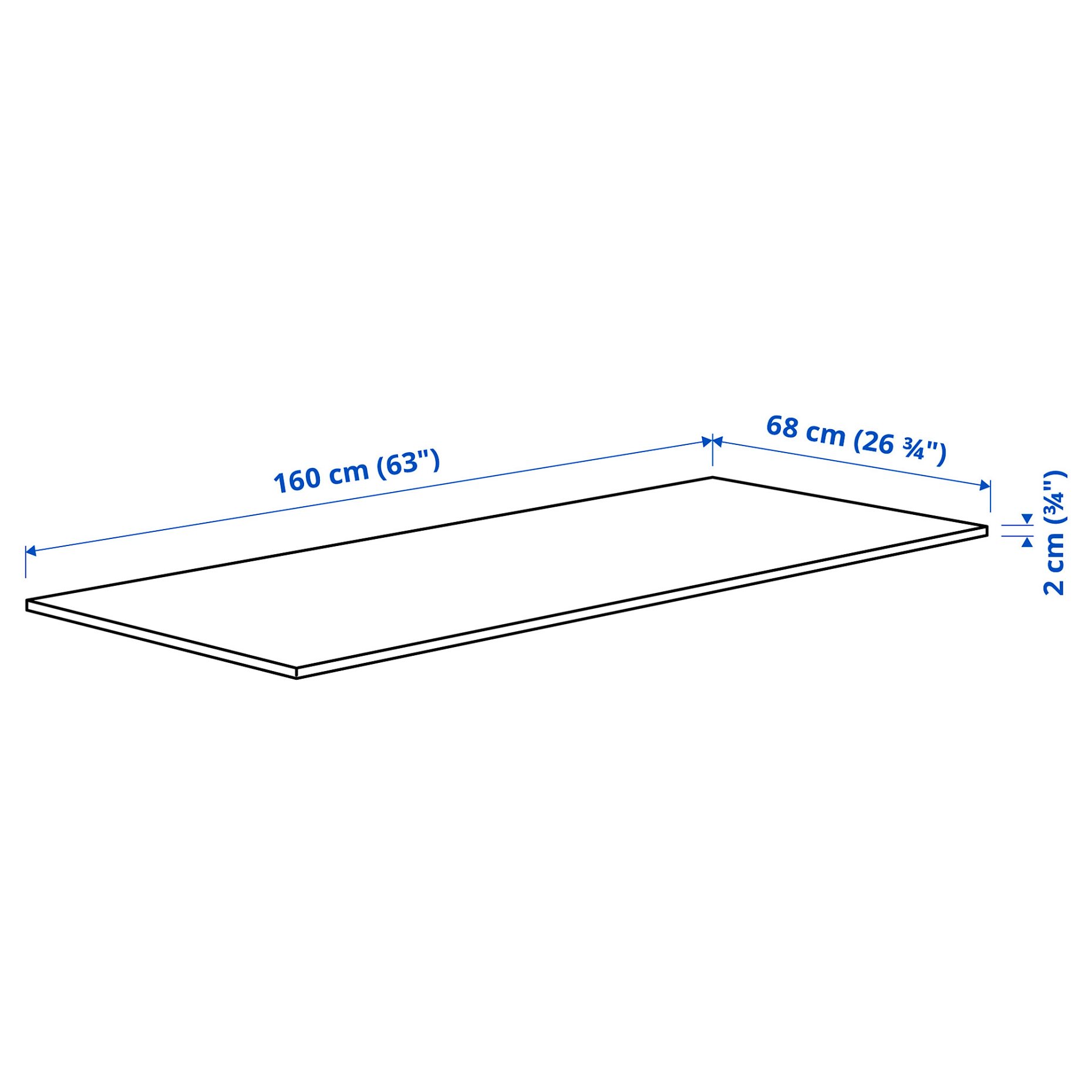 MITTZON, table top, 160x68 cm, 005.278.51