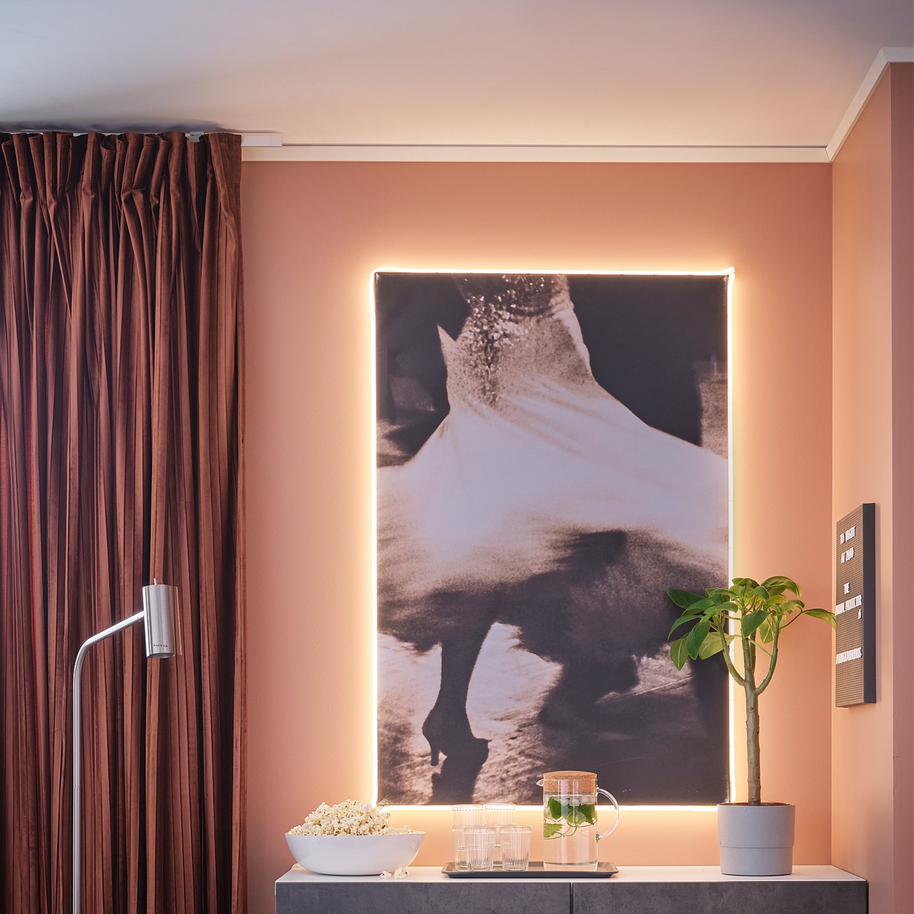 ORMANAS, ράγα φωτισμού με ενσωματωμένο φωτισμό LED/έξυπνο, 4 m, 005.413.24