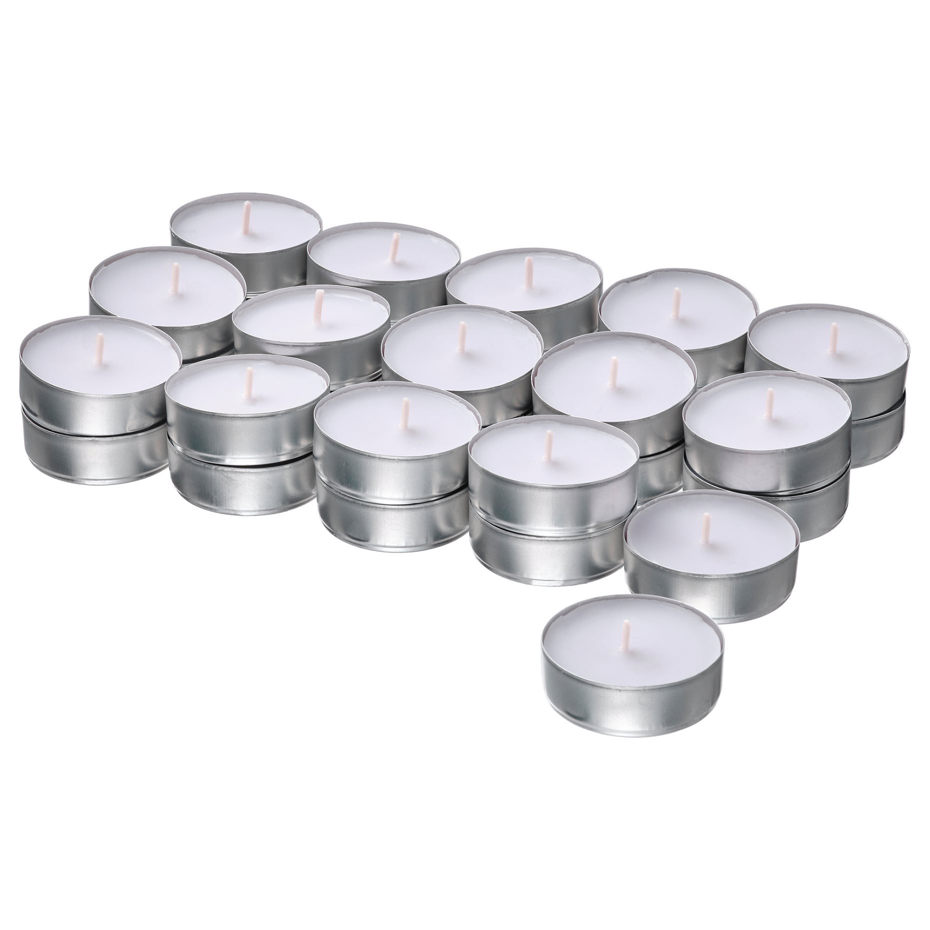 ÄDELTUJA, scented tealight/cucumber & lime 30 pack, 3.5 hr, 005.480.47