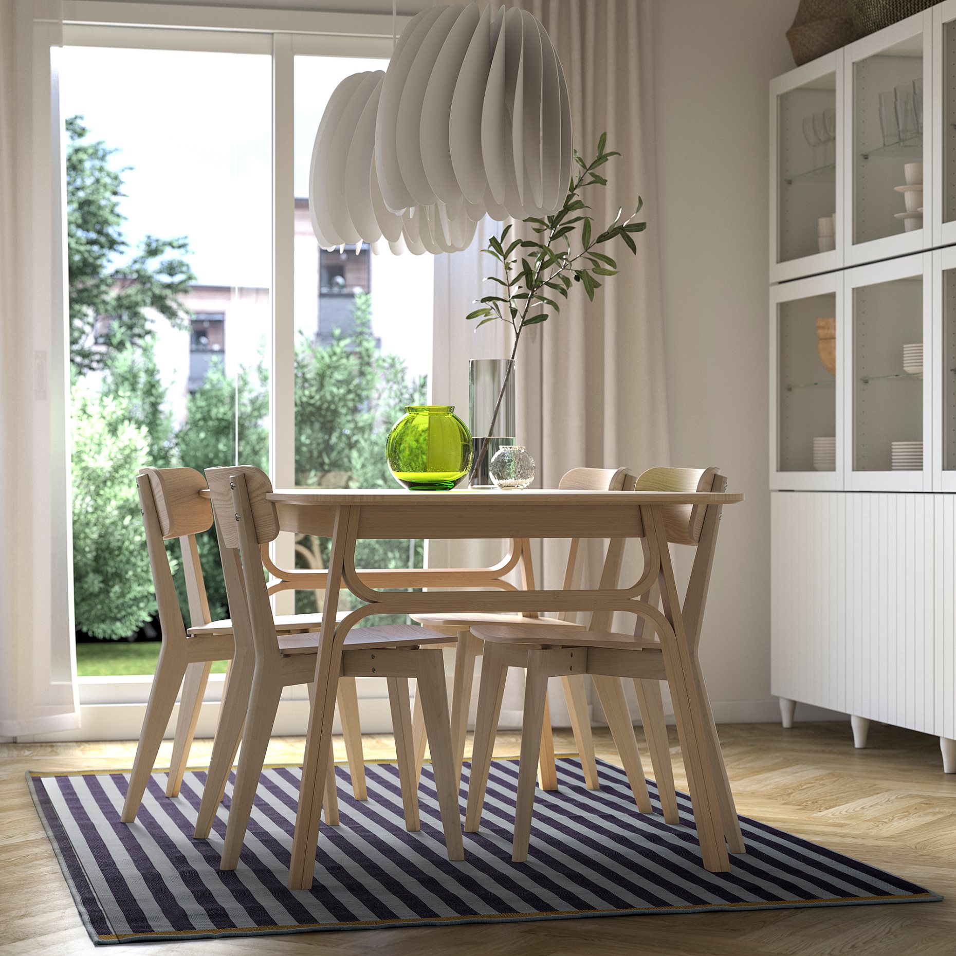 KORSNING, rug flatwoven/in/outdoor/striped, 160x230 cm, 005.519.64