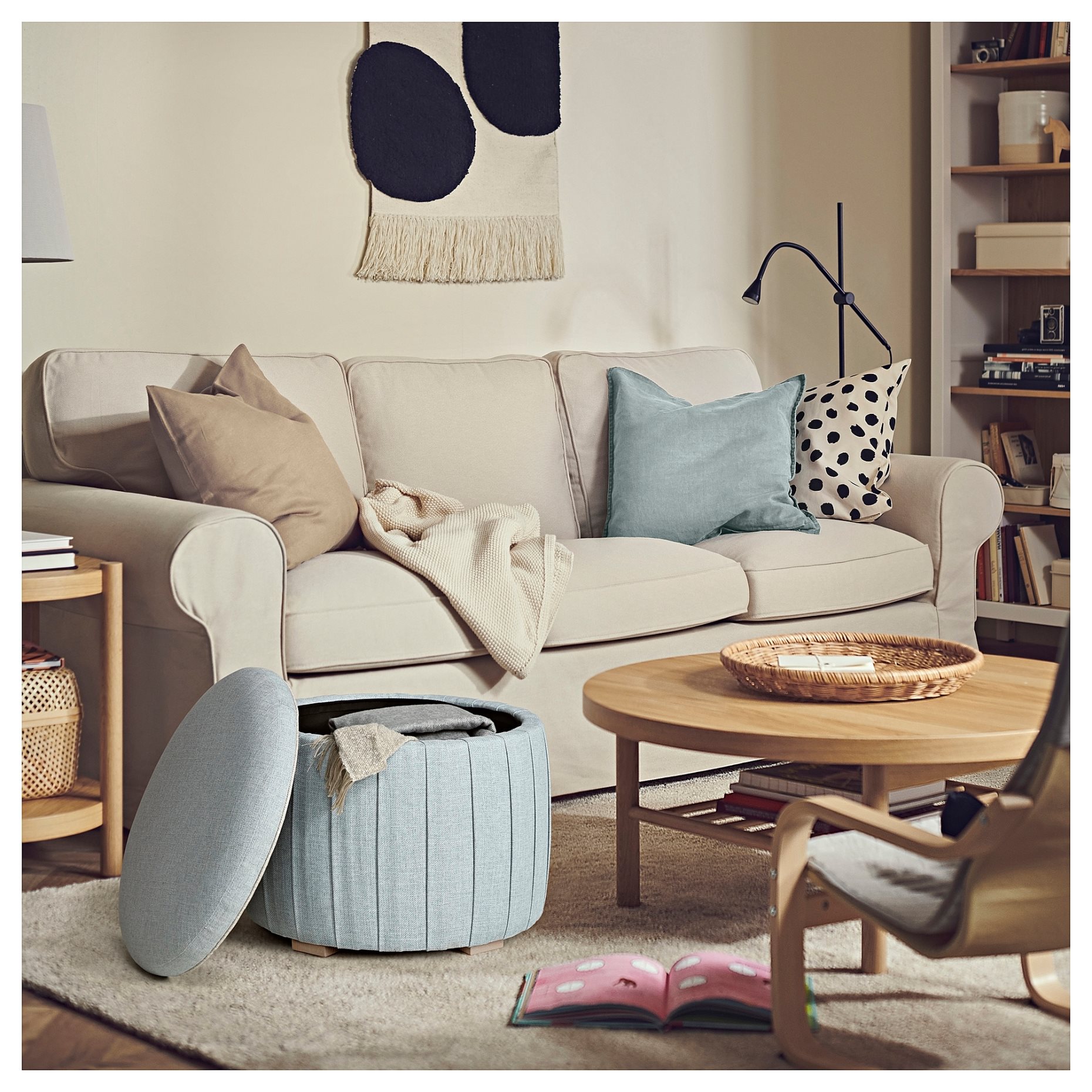 ÅTERLÖGA, pouffe with storage, 005.702.41