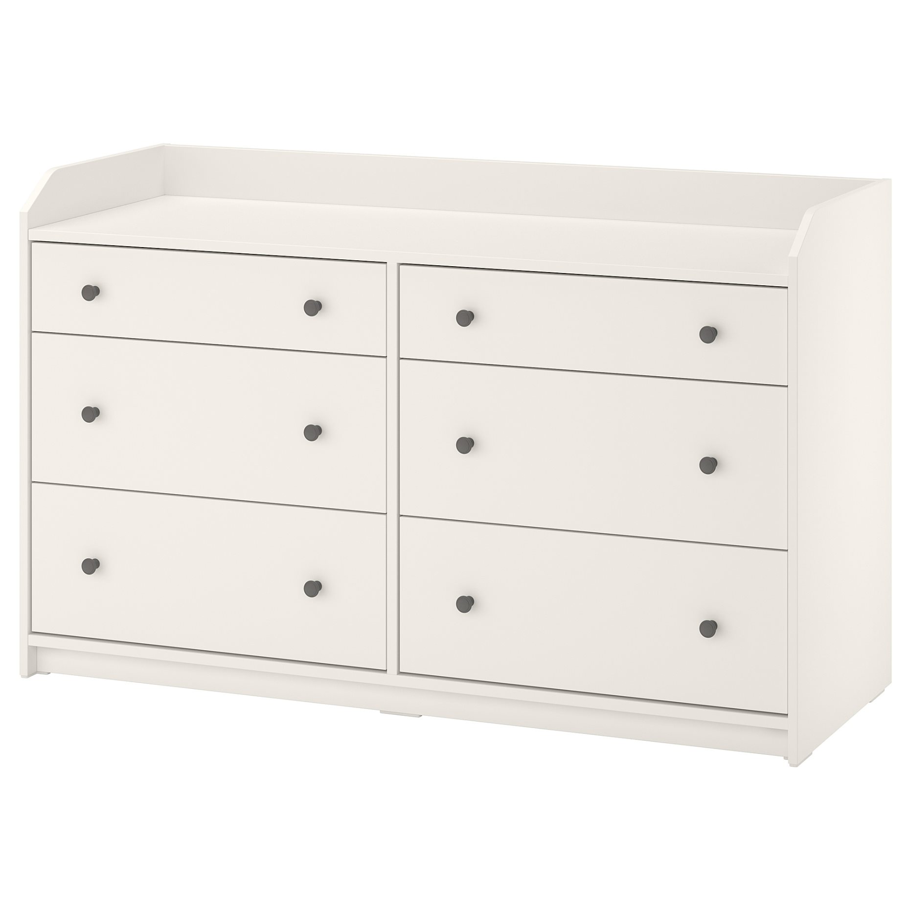 HAUGA, chest of 6 drawers, 138x46x84 cm, 005.815.36