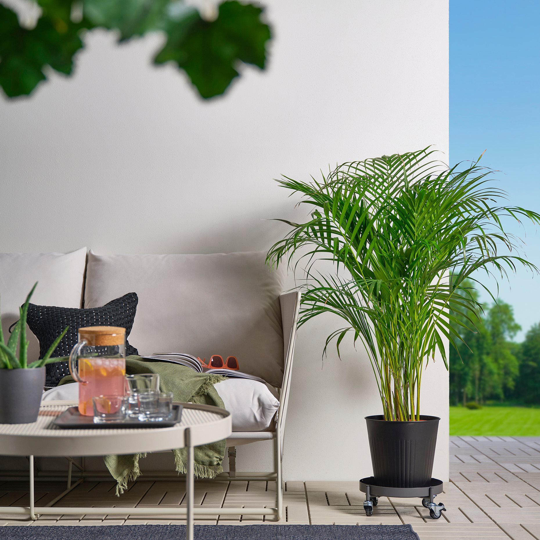 OLIVBLAD, τροχήλατη βάση γλάστρας εσωτερικού/εξωτερικού χώρου, 32 cm, 005.855.77