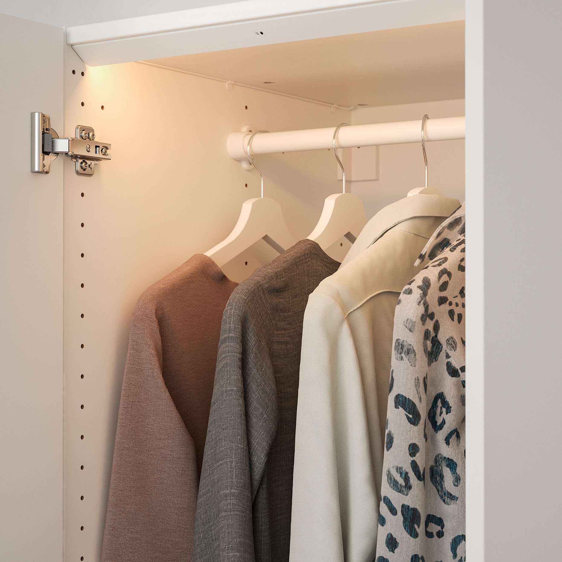 ÖVERSIDAN, wardrobe strip with built-in LED light source with sensor/dimmable, 46 cm, 005.892.69