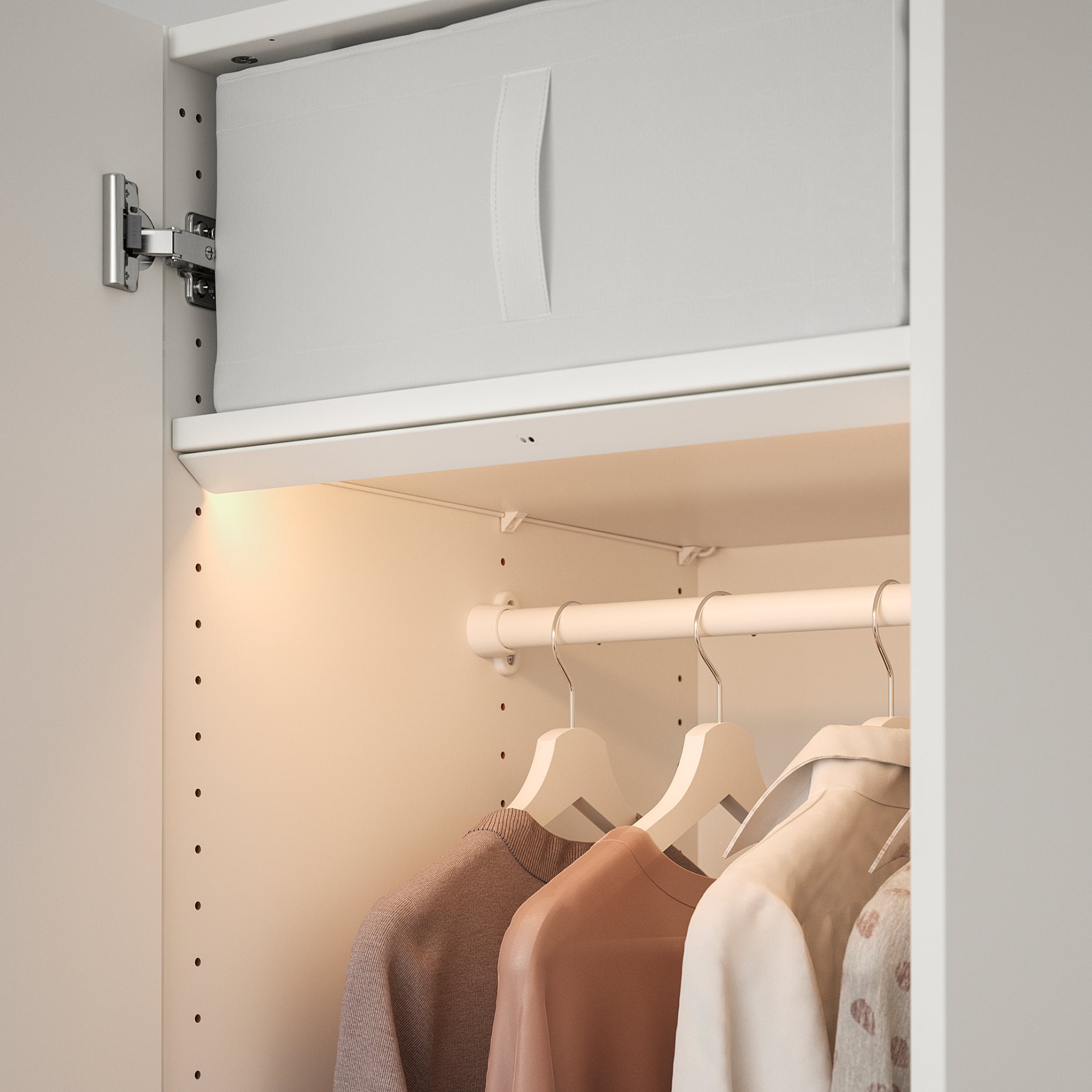 ÖVERSIDAN, wardrobe strip with built-in LED light source with sensor/dimmable, 46 cm, 005.892.69