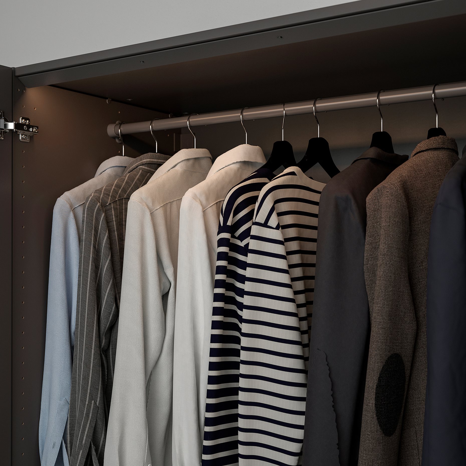 ÖVERSIDAN, wardrobe strip with built-in LED light source with sensor/dimmable, 96 cm, 005.895.56