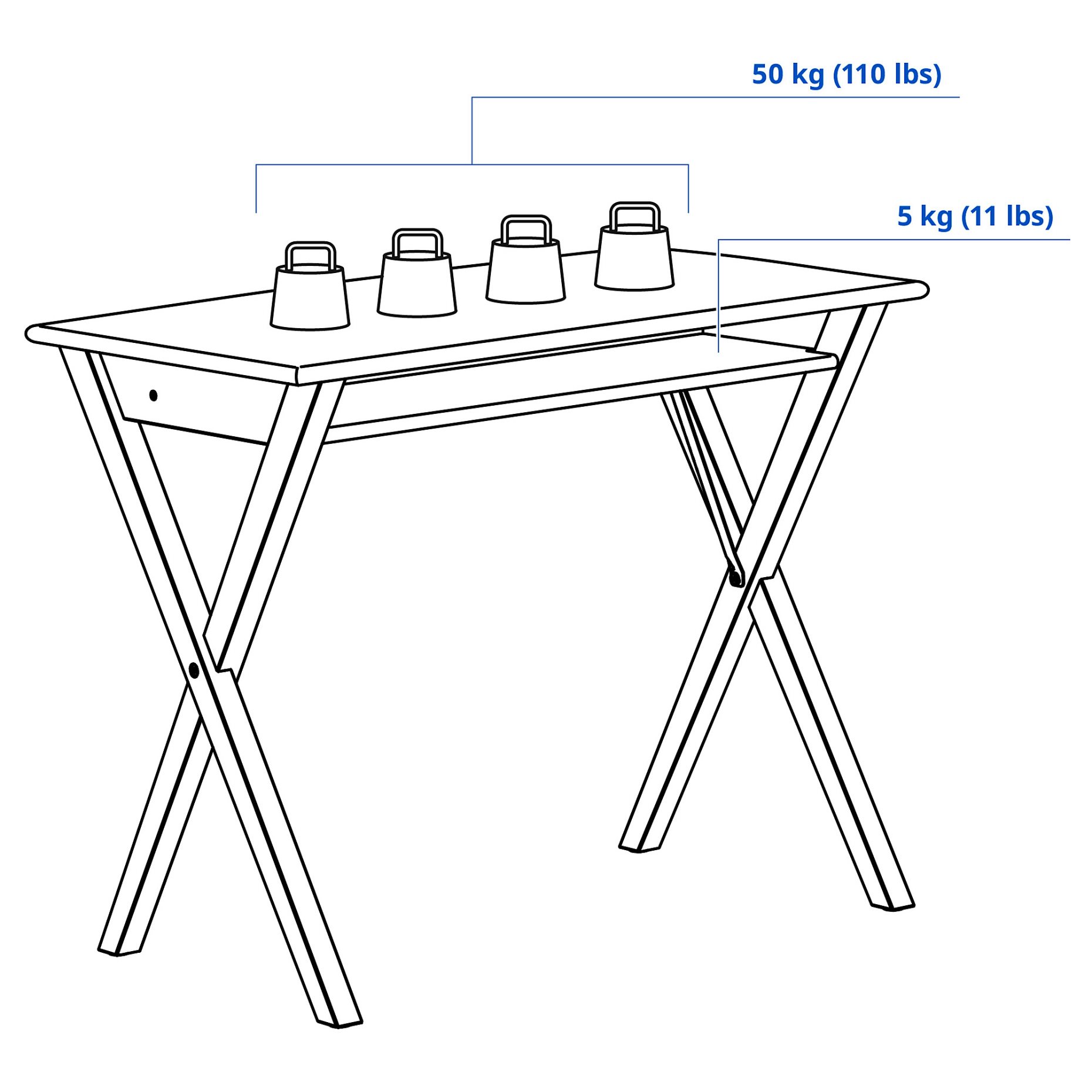 BOLLPOJKE, γραφείο, 90x55 cm, 005.913.66