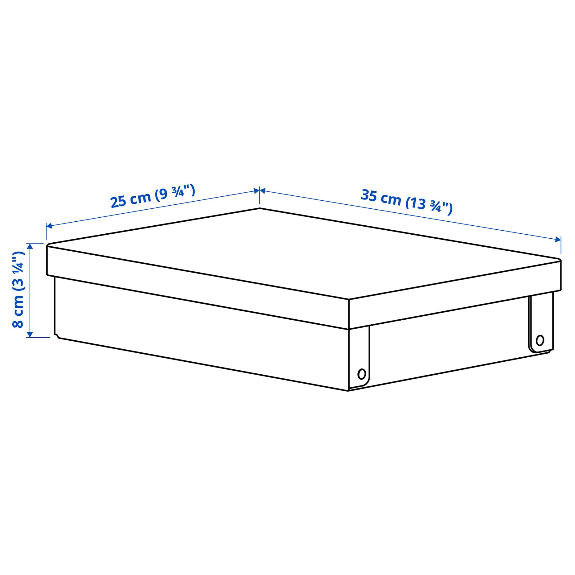 GÄRDESGÅRD, κουτί αποθήκευσης με καπάκι, 25x35x8 cm, 005.969.34