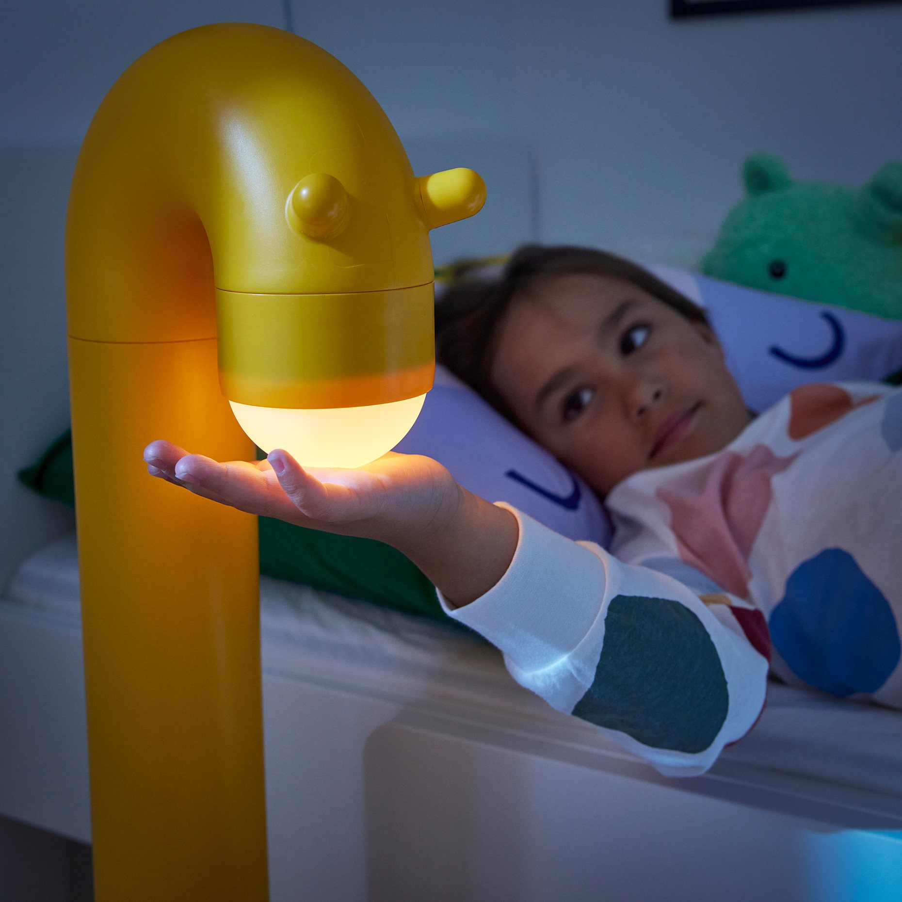 GREJSIMOJS, διακοσμητικό επιδαπέδιο φωτιστικό με ενσωματωμένο φωτισμό LED, λειτουργία με μπαταρία, 006.020.39