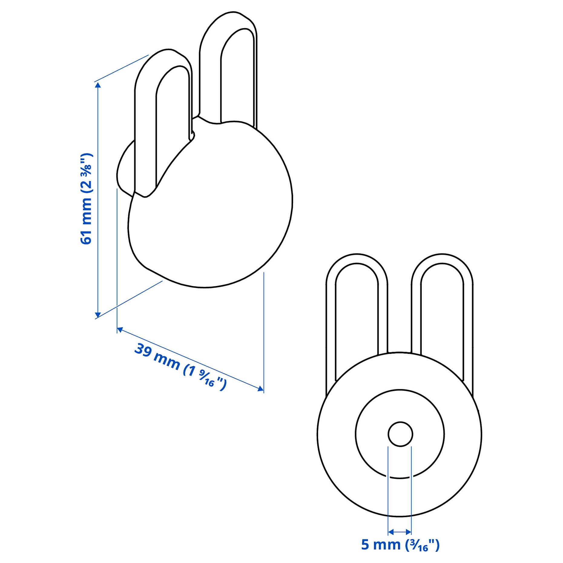 GREJSIMOJS, knob 2 pack, 38 mm, 006.031.85