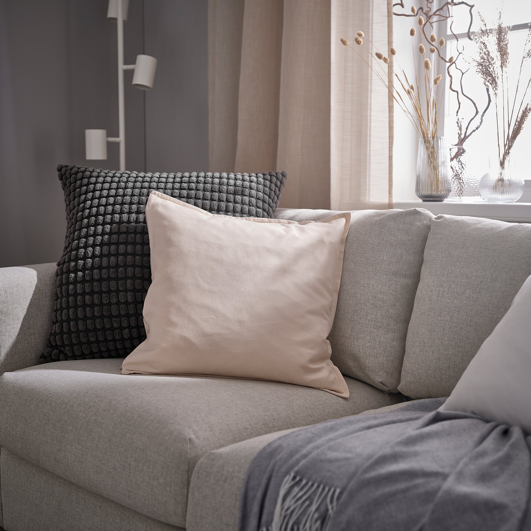 SVARTPOPPEL, κάλυμμα μαξιλαριού, 65x65 cm, 006.047.07