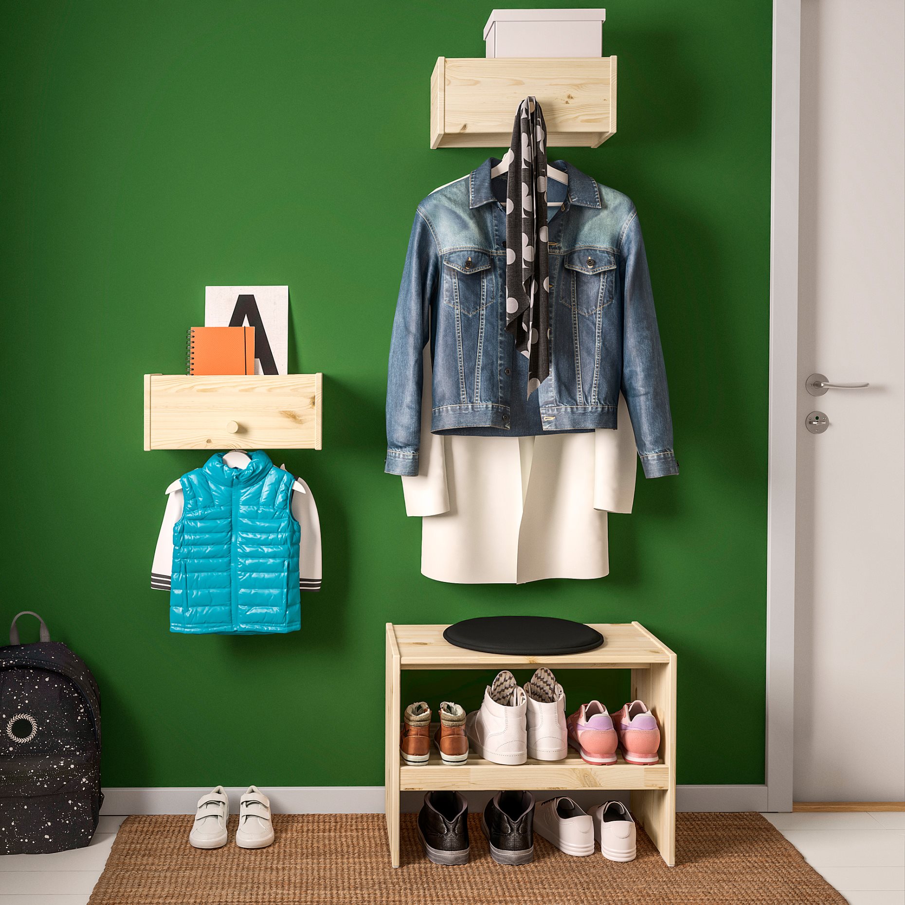 RAGGBERG, καλόγερος με ράφι, 40x21x17 cm, 006.111.28