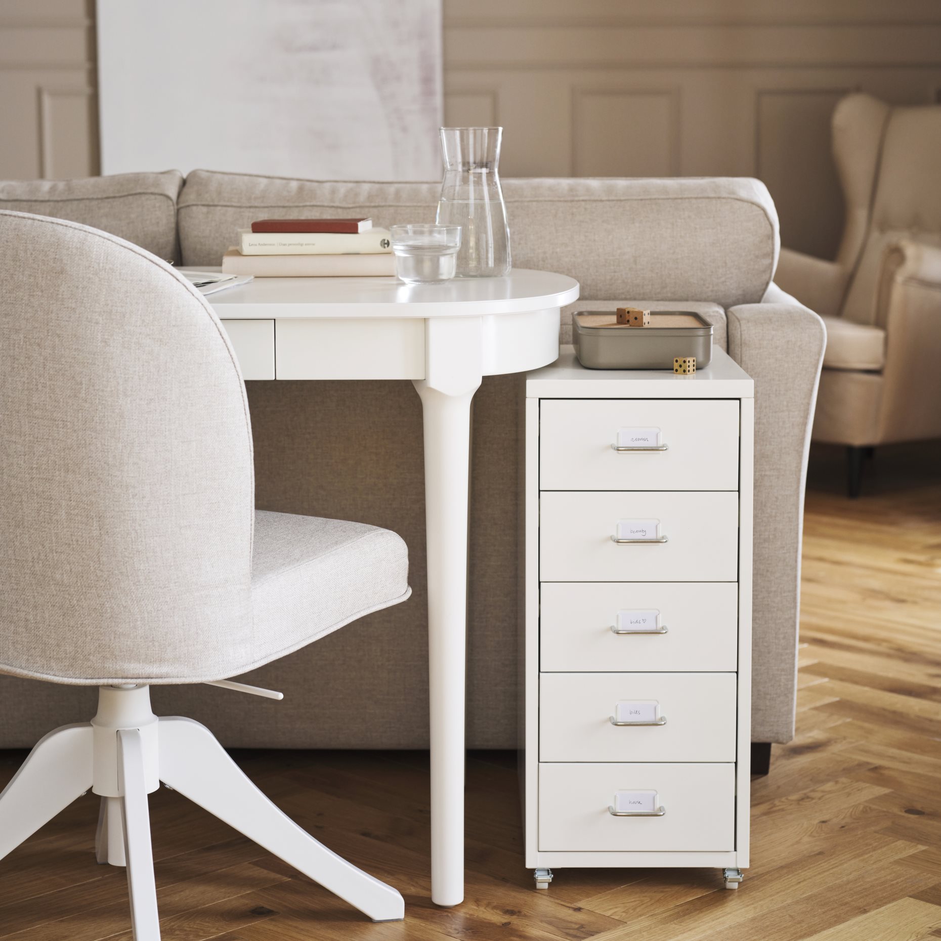 HELMER, συρταριέρα με ροδάκια, 28x65 cm, 006.199.02