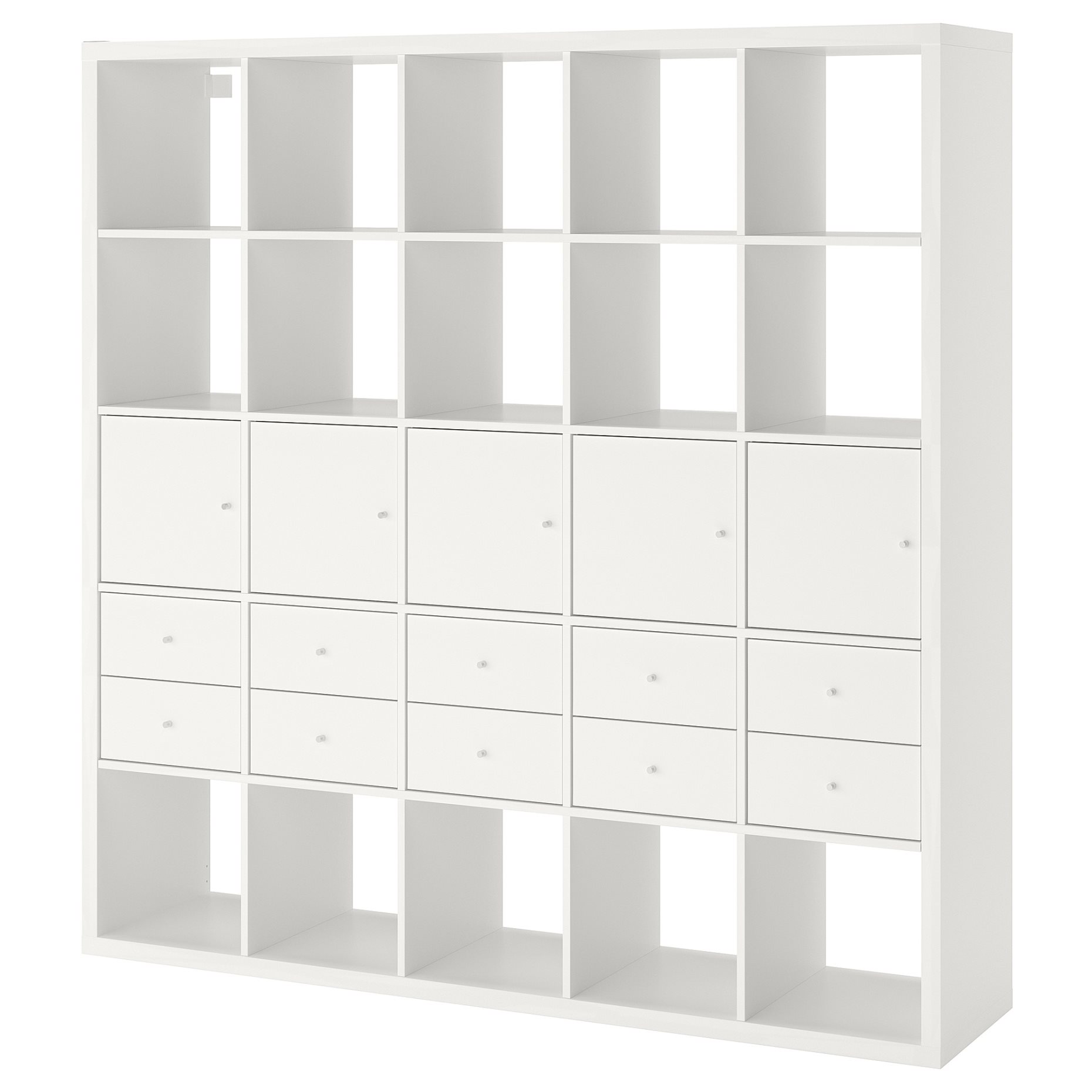 KALLAX, shelving unit with 10 inserts, 182x182 cm, 092.783.38