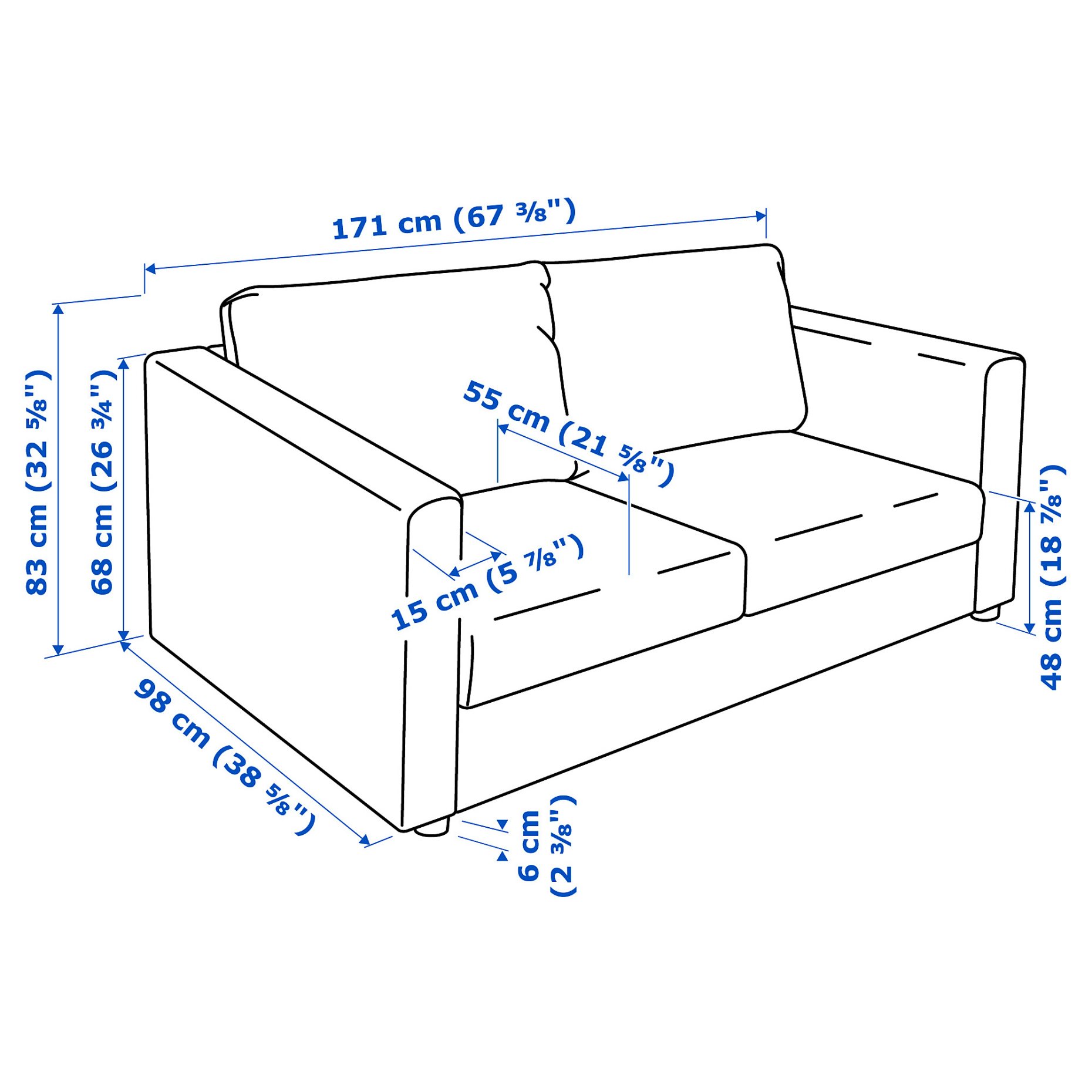 VIMLE, 2-seat sofa, 093.990.19