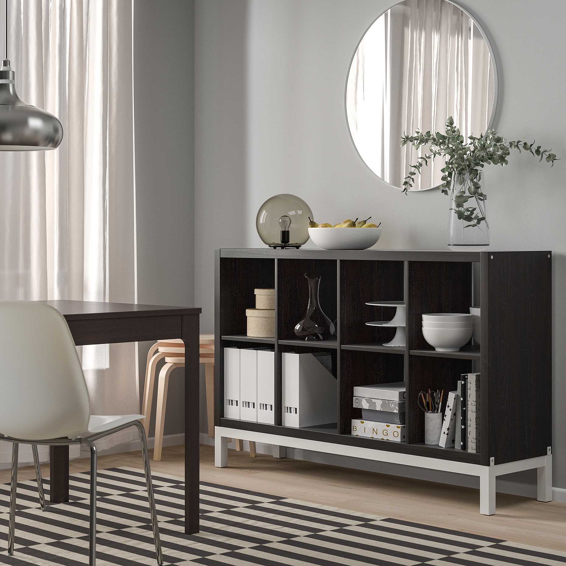 KALLAX, ραφιέρα με βάση, 147x94 cm, 094.426.78