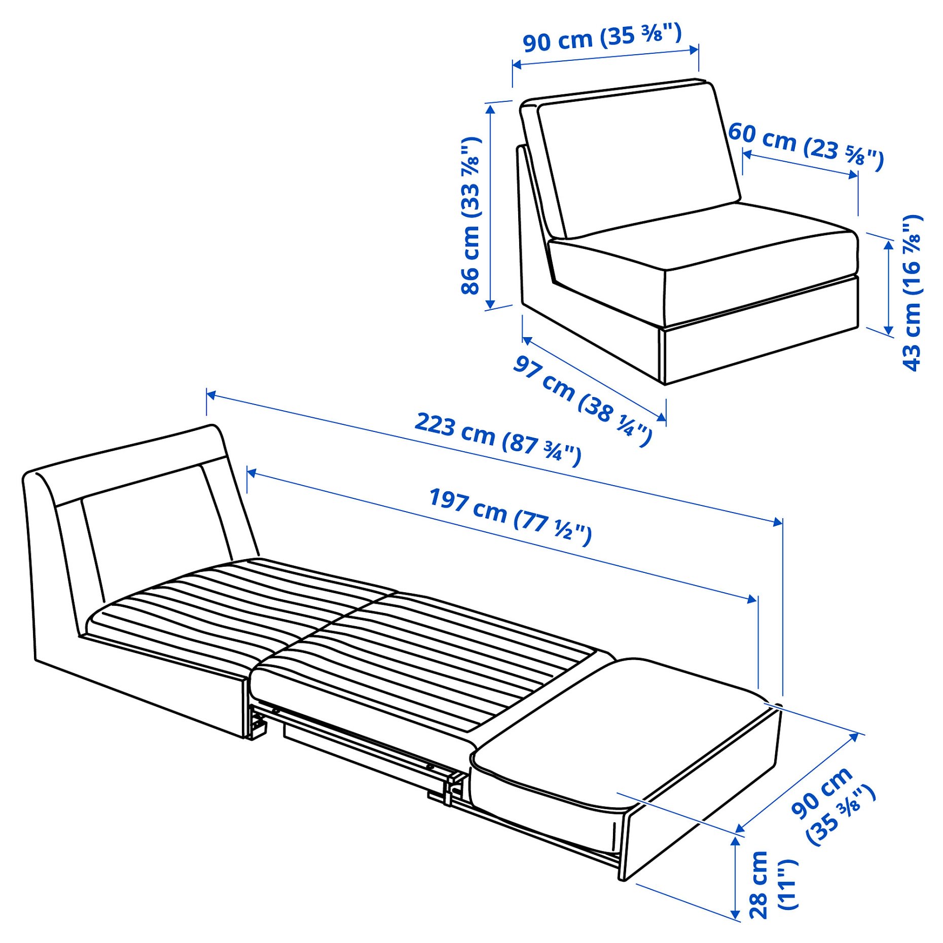 KIVIK, 1-seat sofa-bed, 094.702.37