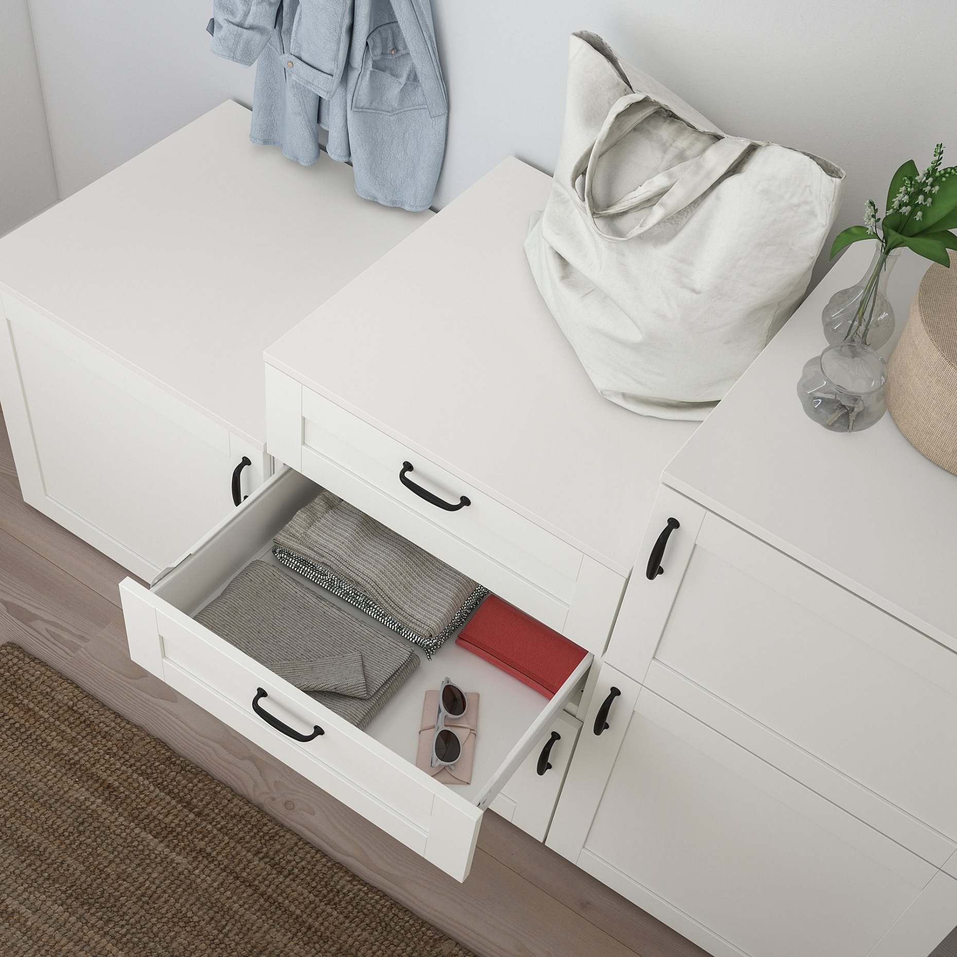 PLATSA, ντουλάπι με πόρτες και συρτάρια, 180x57x103 cm, 094.878.84