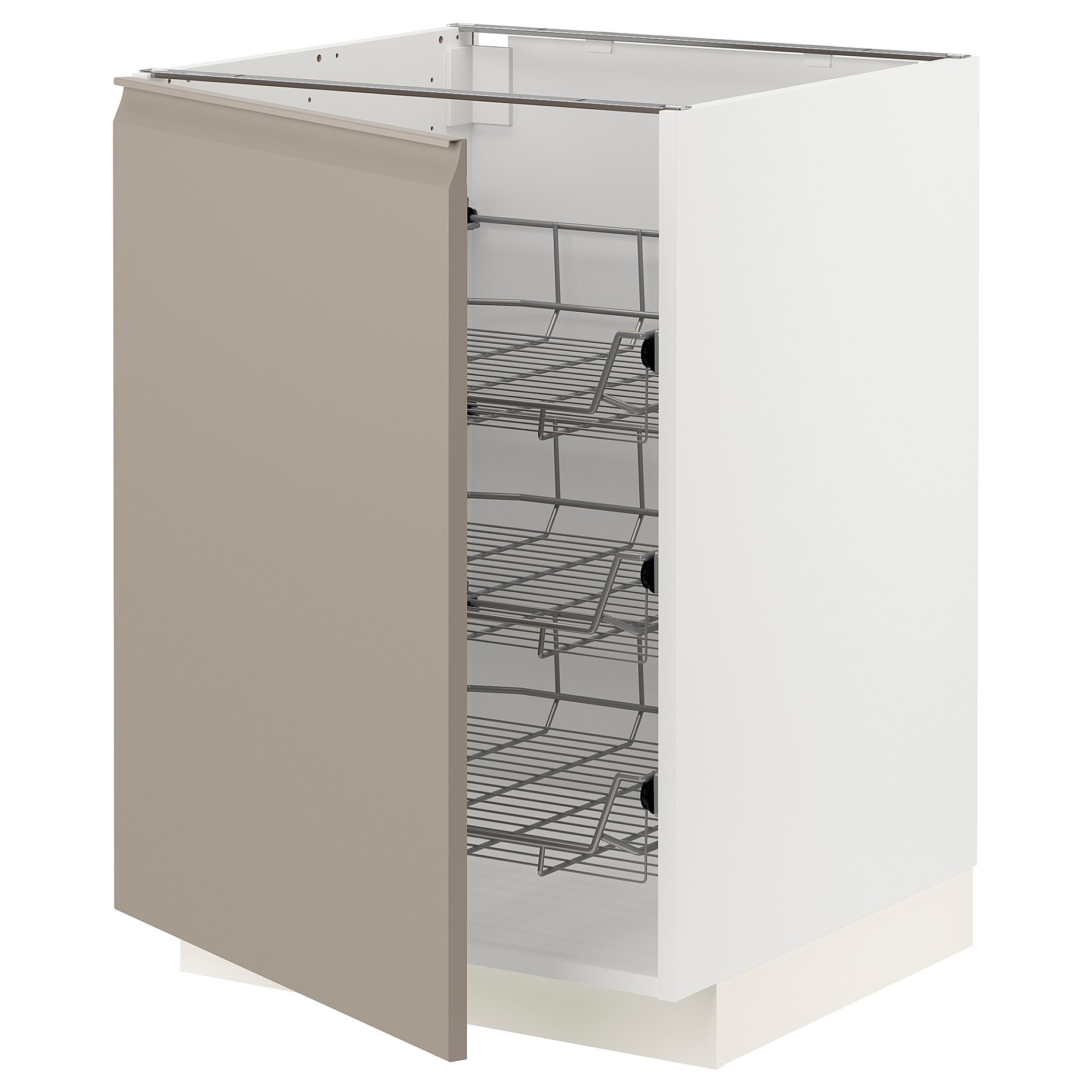 METOD, base cabinet with wire baskets, 60x60 cm, 094.919.80