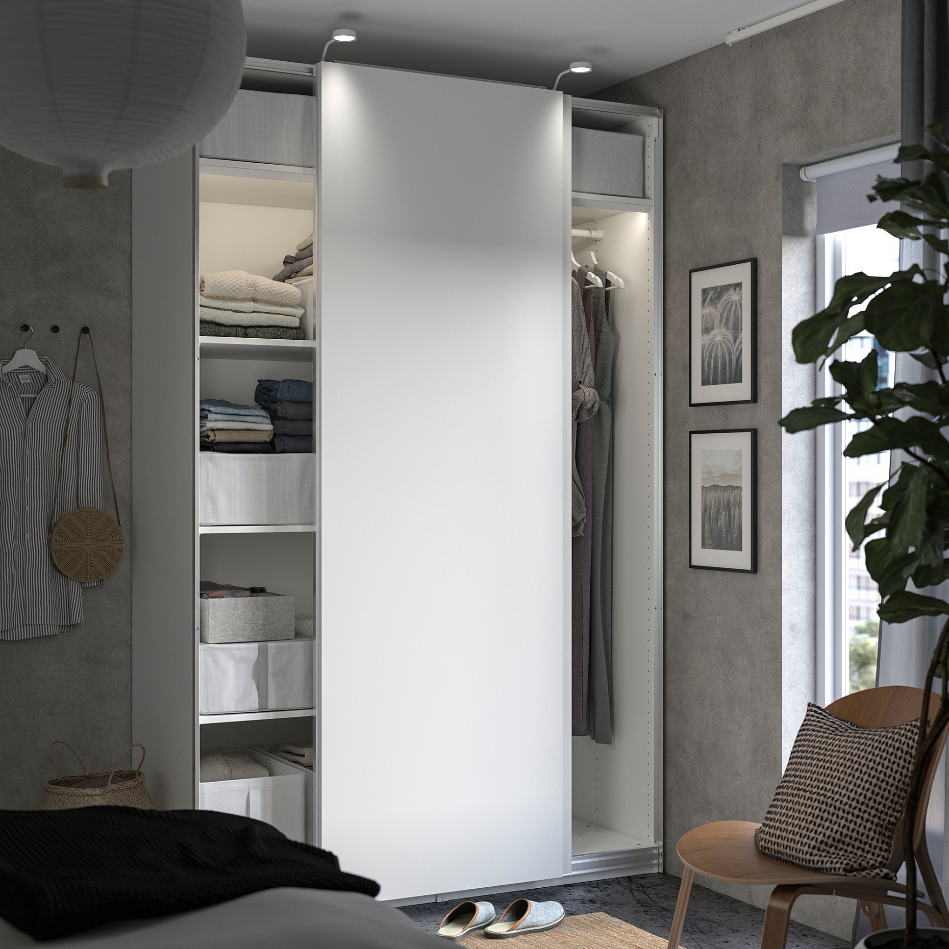 PAX/HASVIK, wardrobe combination, 150x66x236 cm, 095.002.96