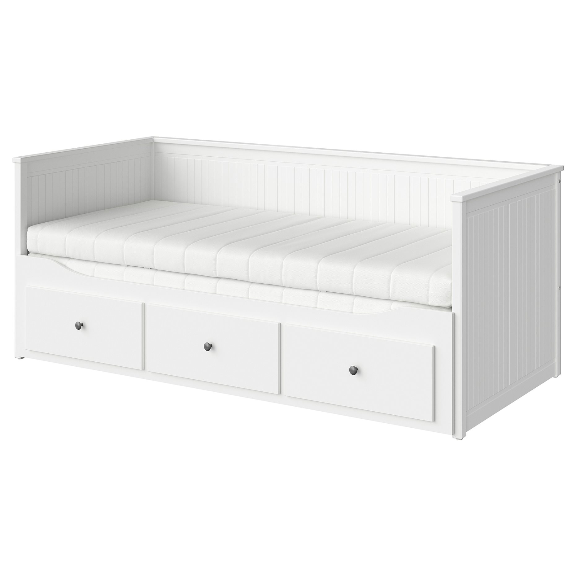 HEMNES, day-bed with 3 drawers/2 mattresses, 80x200 cm, 095.215.00
