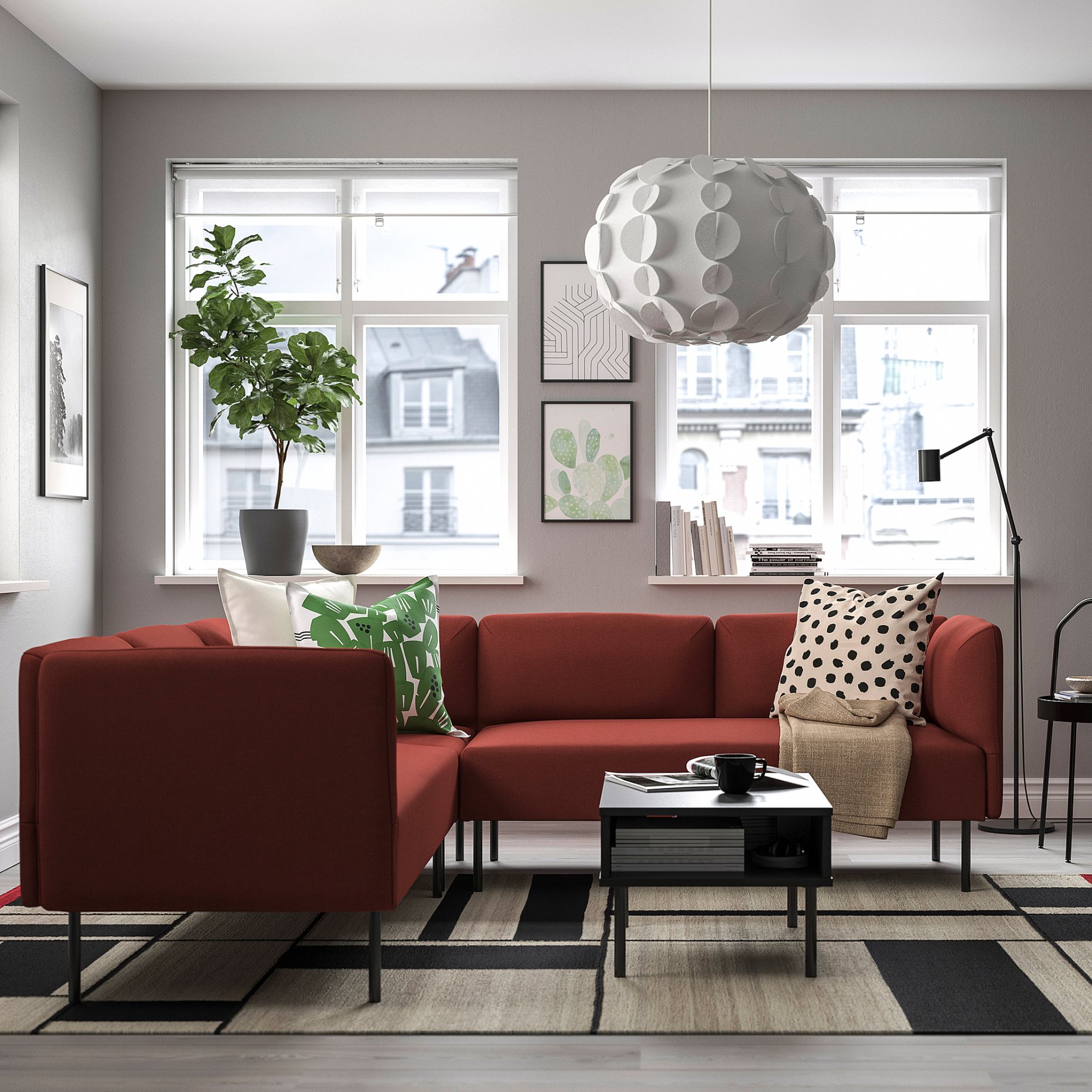 LILLEHEM, modular corner sofa, 4 seat, 095.361.63