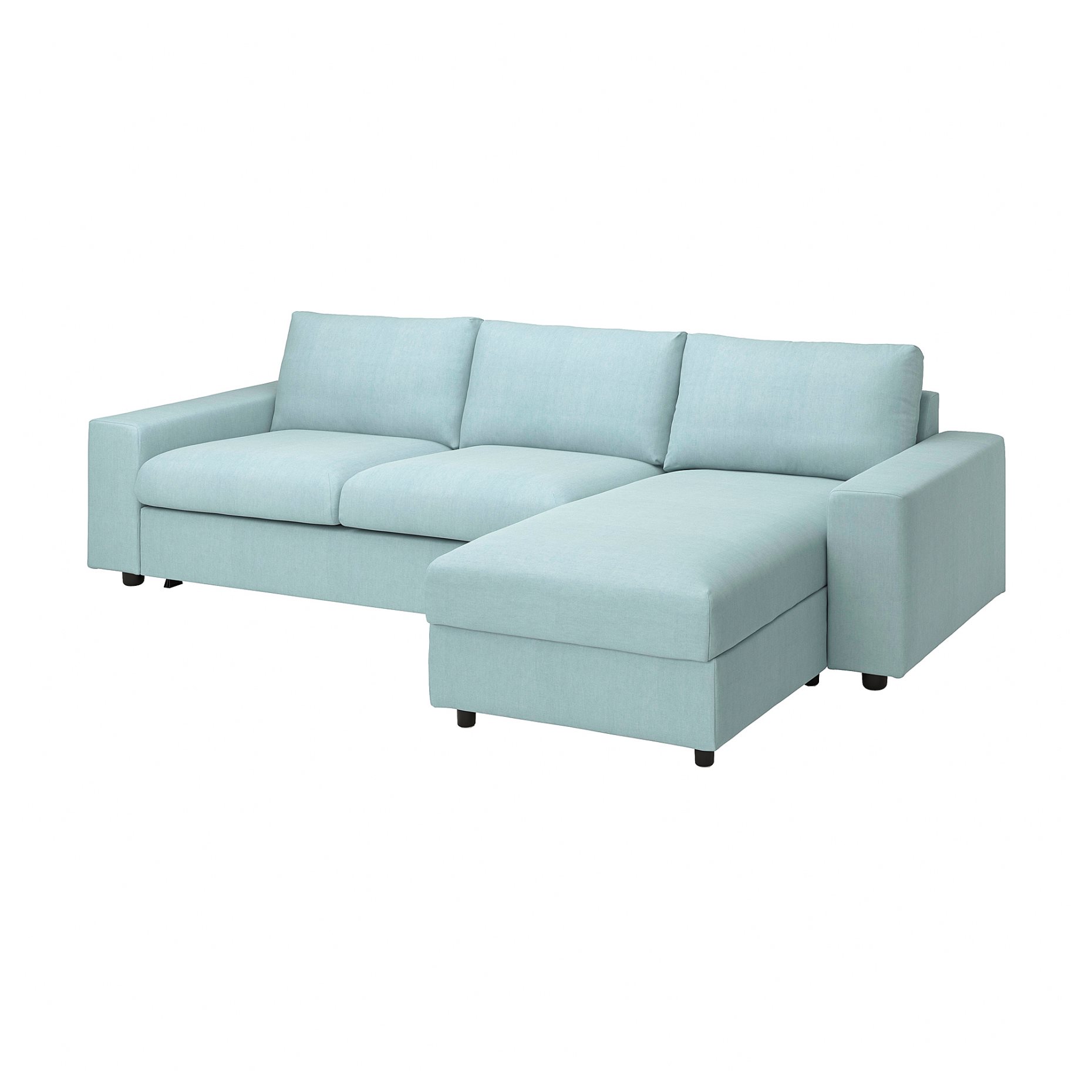 VIMLE, τριθέσιος καναπές-κρεβάτι με πλατιά μπράτσα και σεζλόνγκ, 095.372.28