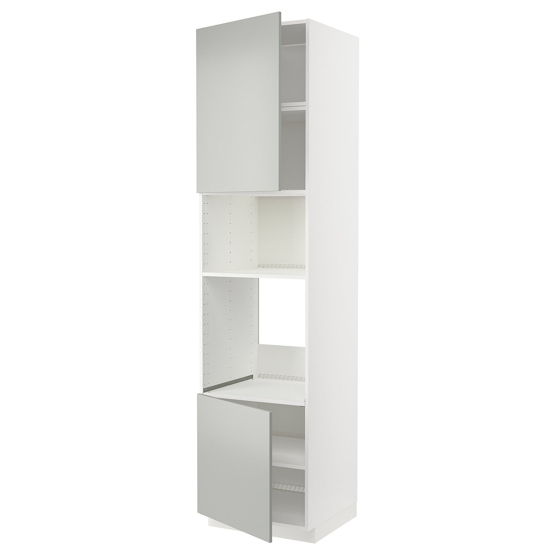 METOD, high cabinet for oven/microwave with 2 doors/shelves, 60x60x240 cm, 095.385.72