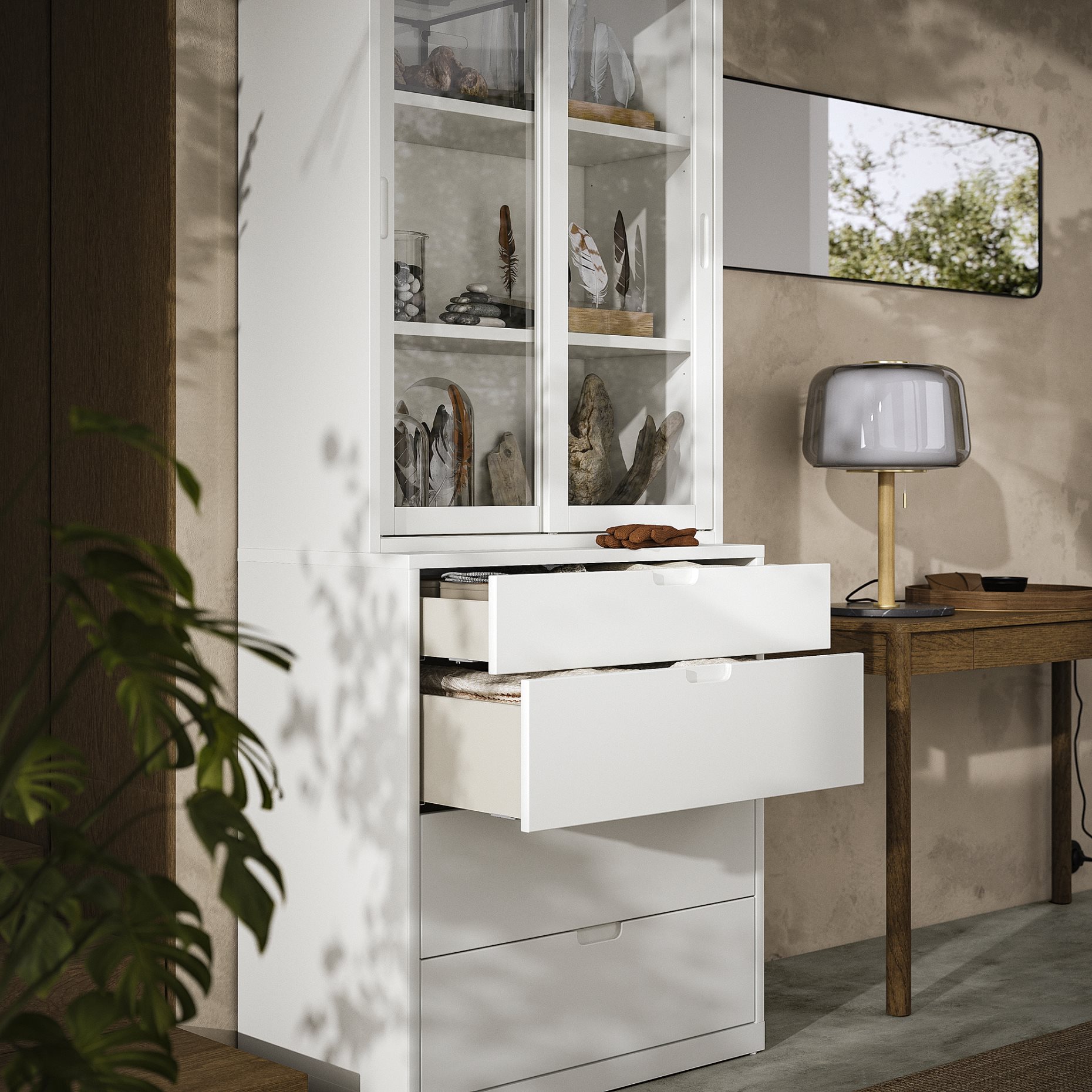 TONSTAD, σύνθεση αποθήκευσης με συρτάρια, 82x47x206 cm, 095.478.83