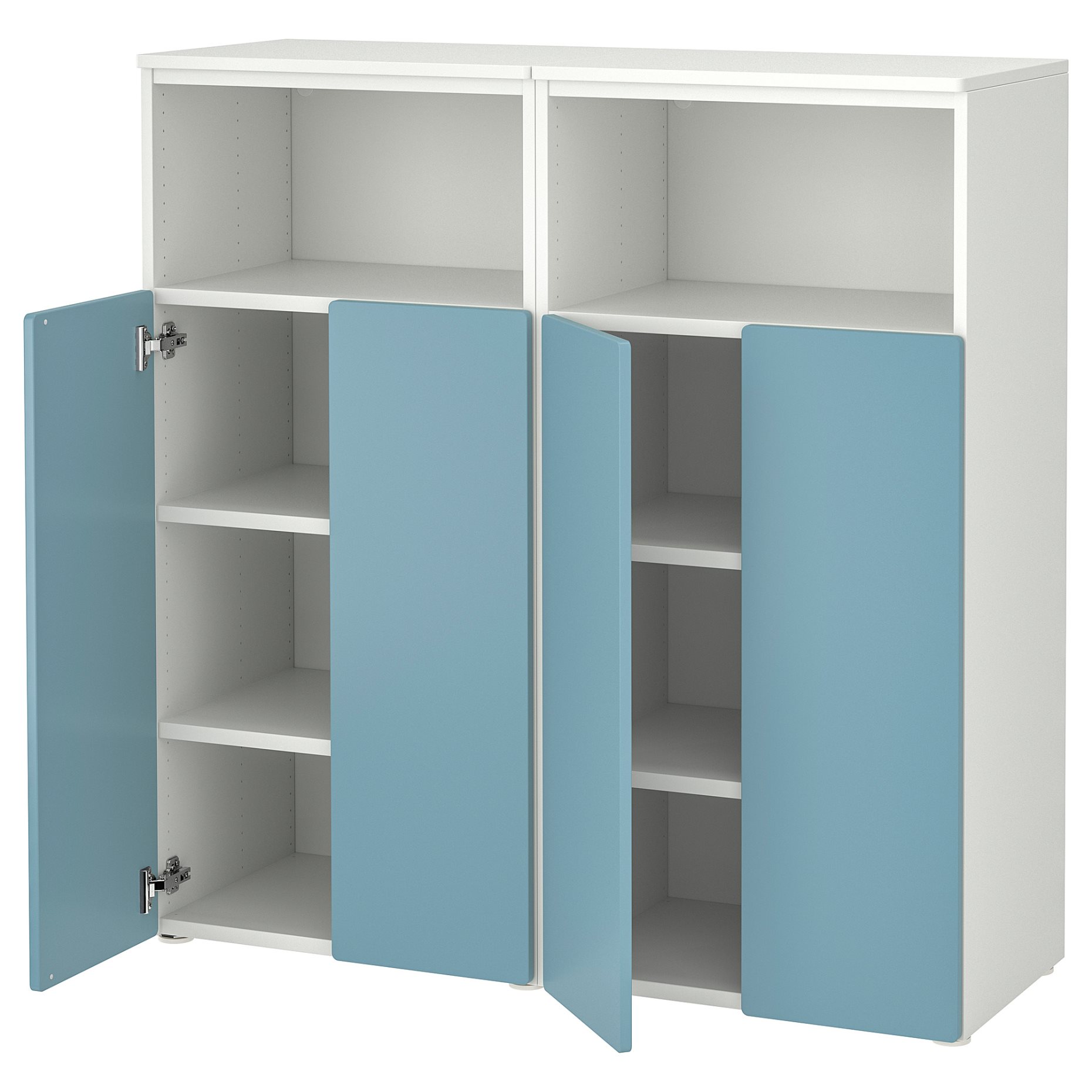 SMASTAD/PLATSA, storage combination with 6 shelves, 120x42x123 cm, 095.496.03