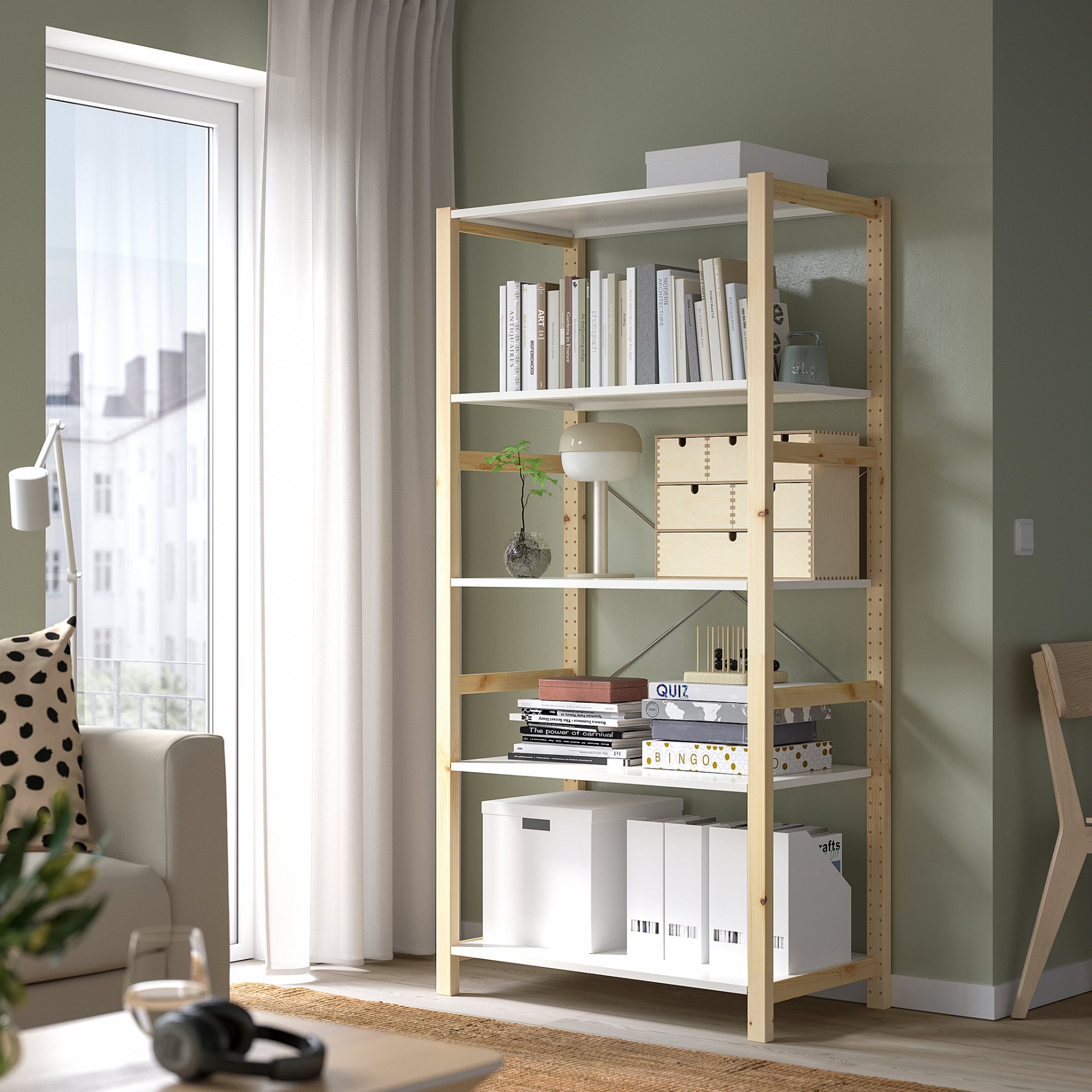 IVAR, shelving unit, 89x50x179 cm, 095.535.05