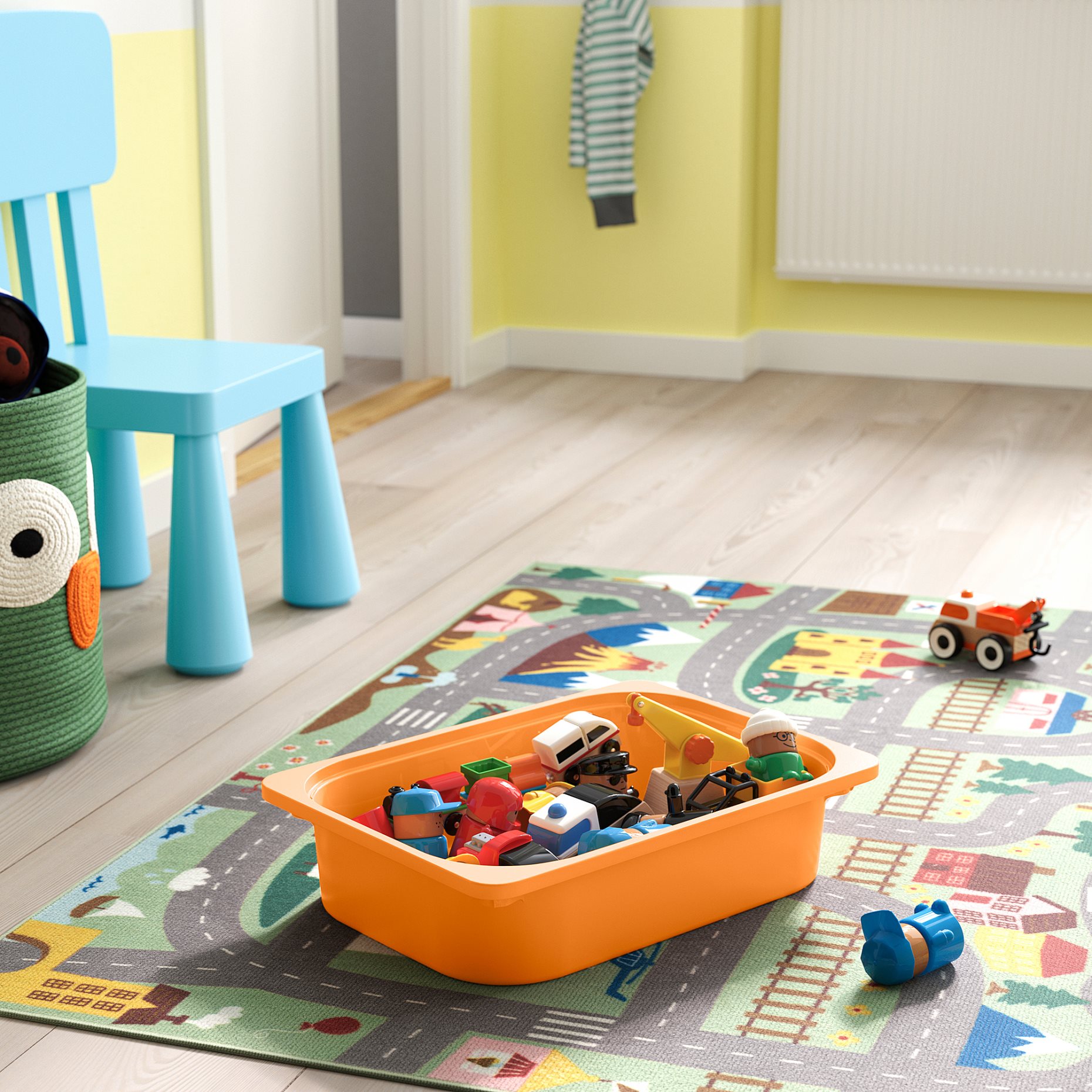 TROFAST, σύνθεση αποθήκευσης με κουτιά, 94x44x91 cm, 095.743.34