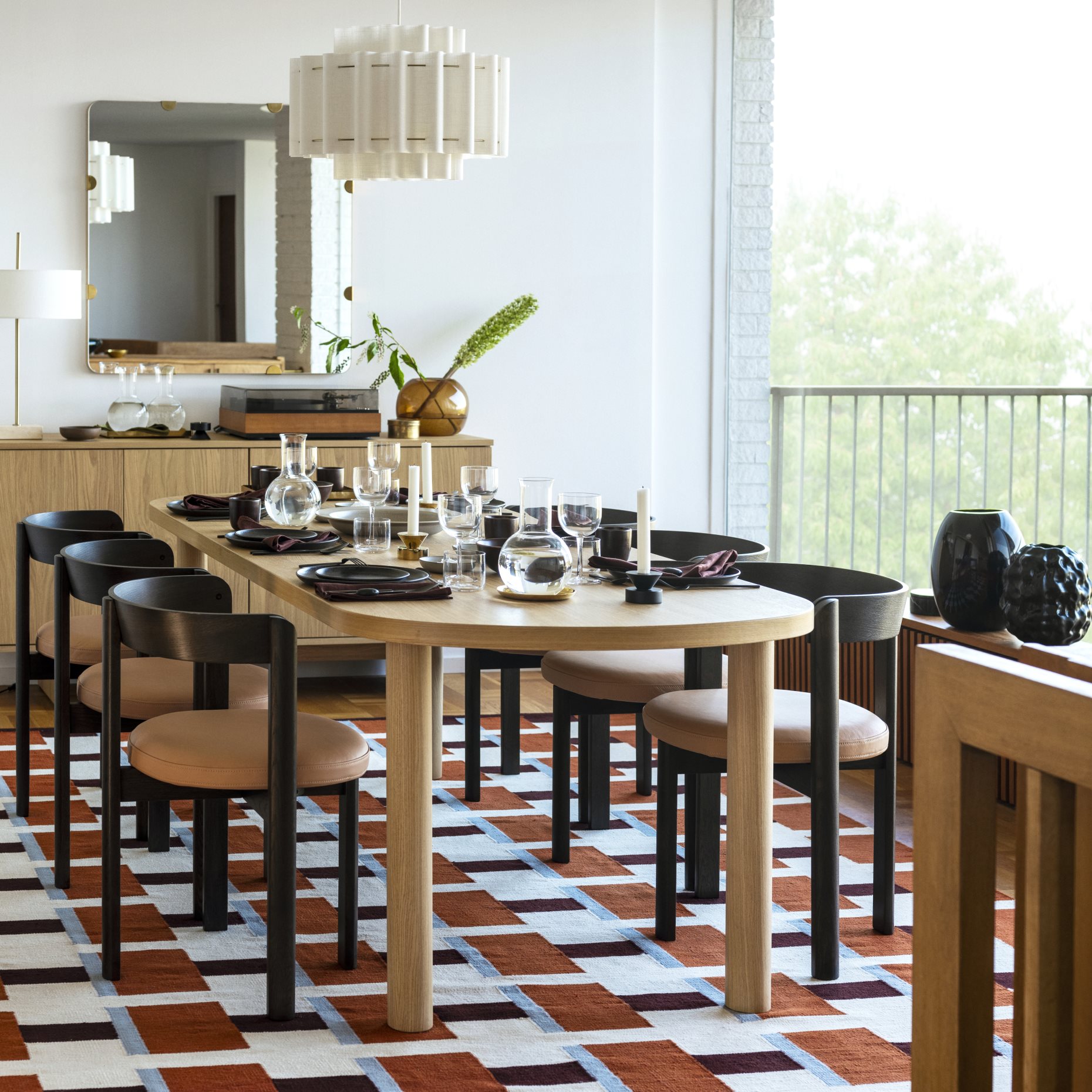 STOCKHOLM 2025, τραπέζι και 6 καρέκλες, 230x90 cm, 095.799.87