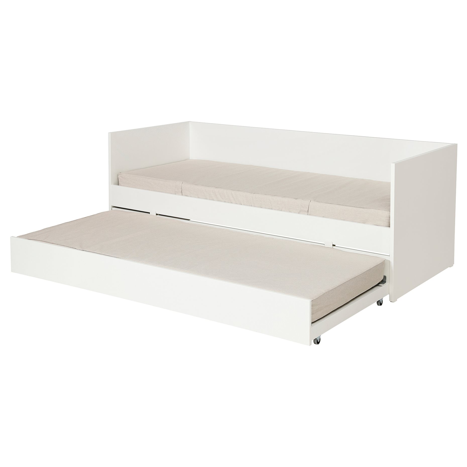 VIHALS, day-bed frame with trundle bed/2 mattresses, 80x200 cm, 095.806.22