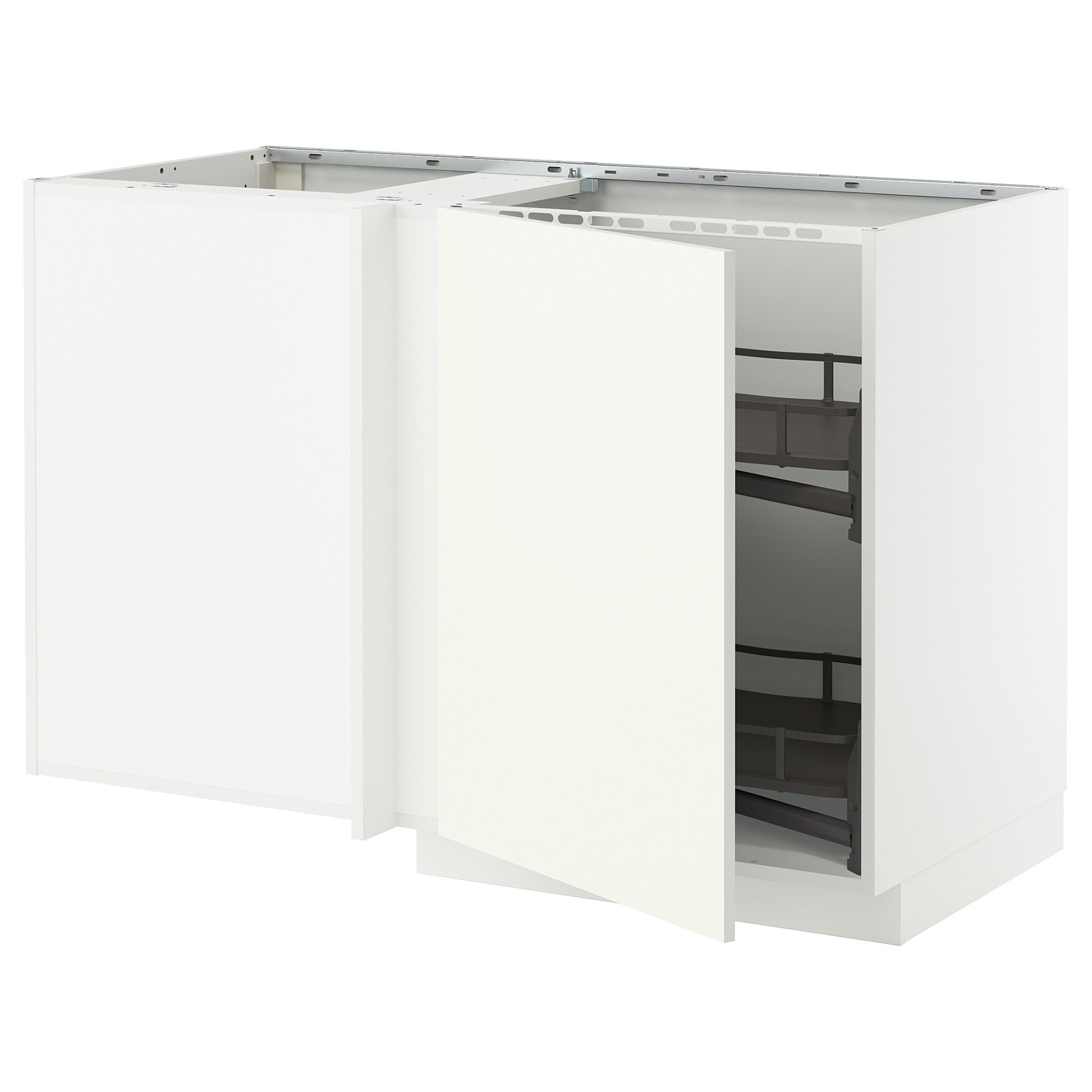 METOD, corner base cabinet with pull-out fitting, 128x68 cm, 095.851.44