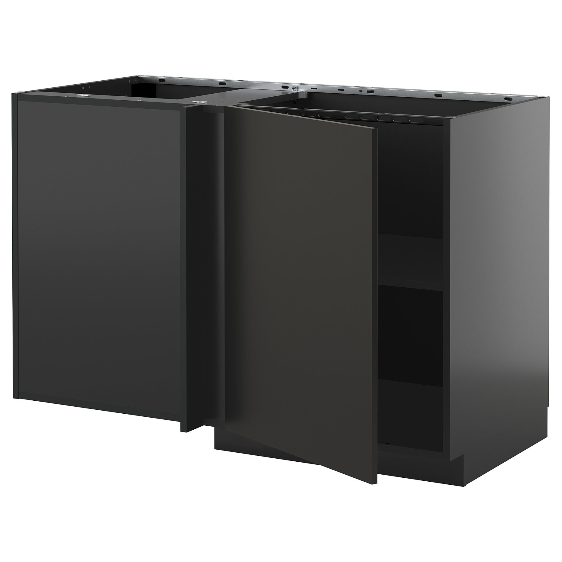 METOD, corner base cabinet with shelf, 128x68 cm, 095.883.12