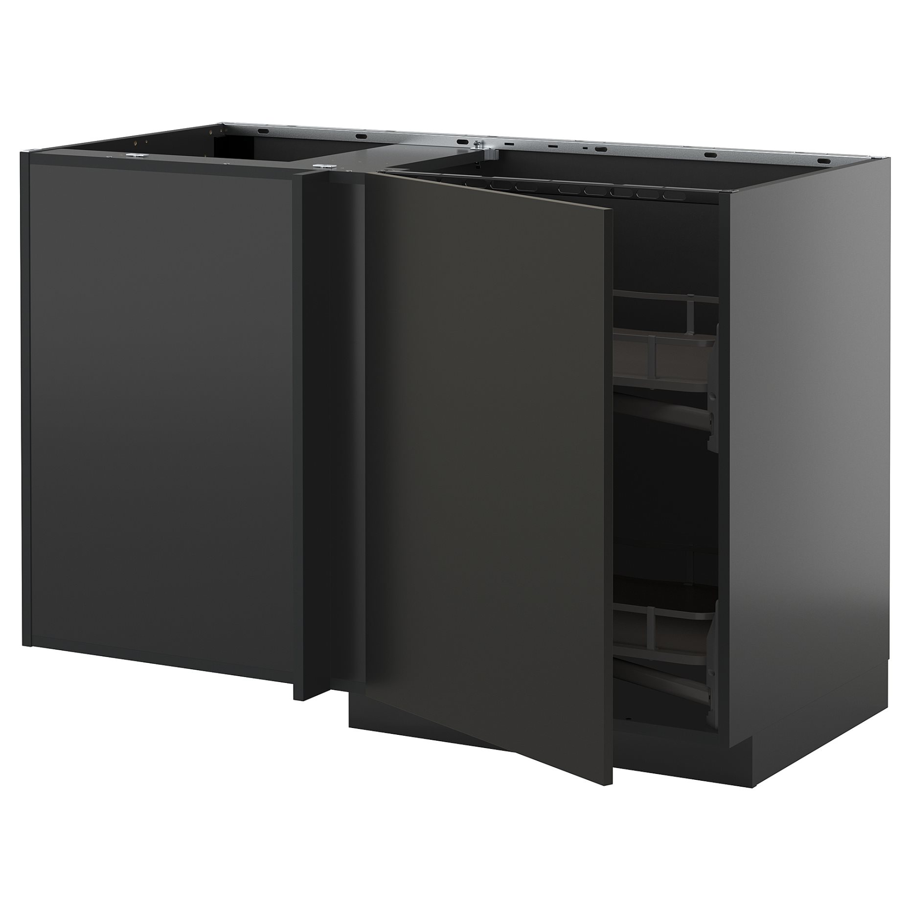 METOD, corner base cabinet with pull-out fitting, 128x68 cm, 095.885.24