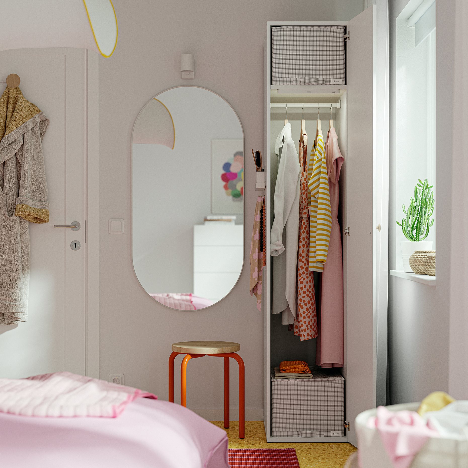 LASTARE, wardrobe combination, 40x62x200 cm, 096.028.79