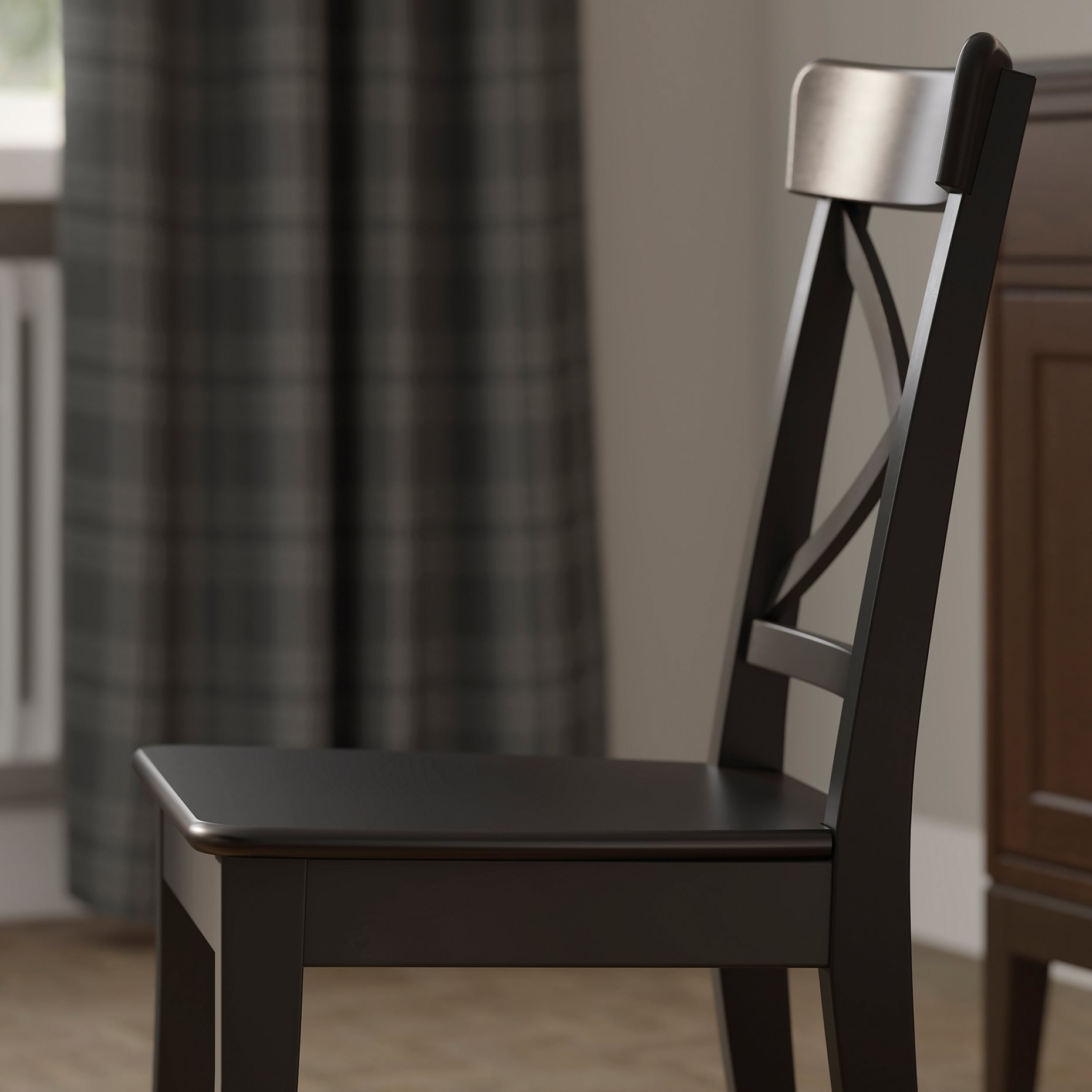 ROSENTORP, table and 4 chairs, 155/215x87 cm, 096.101.29