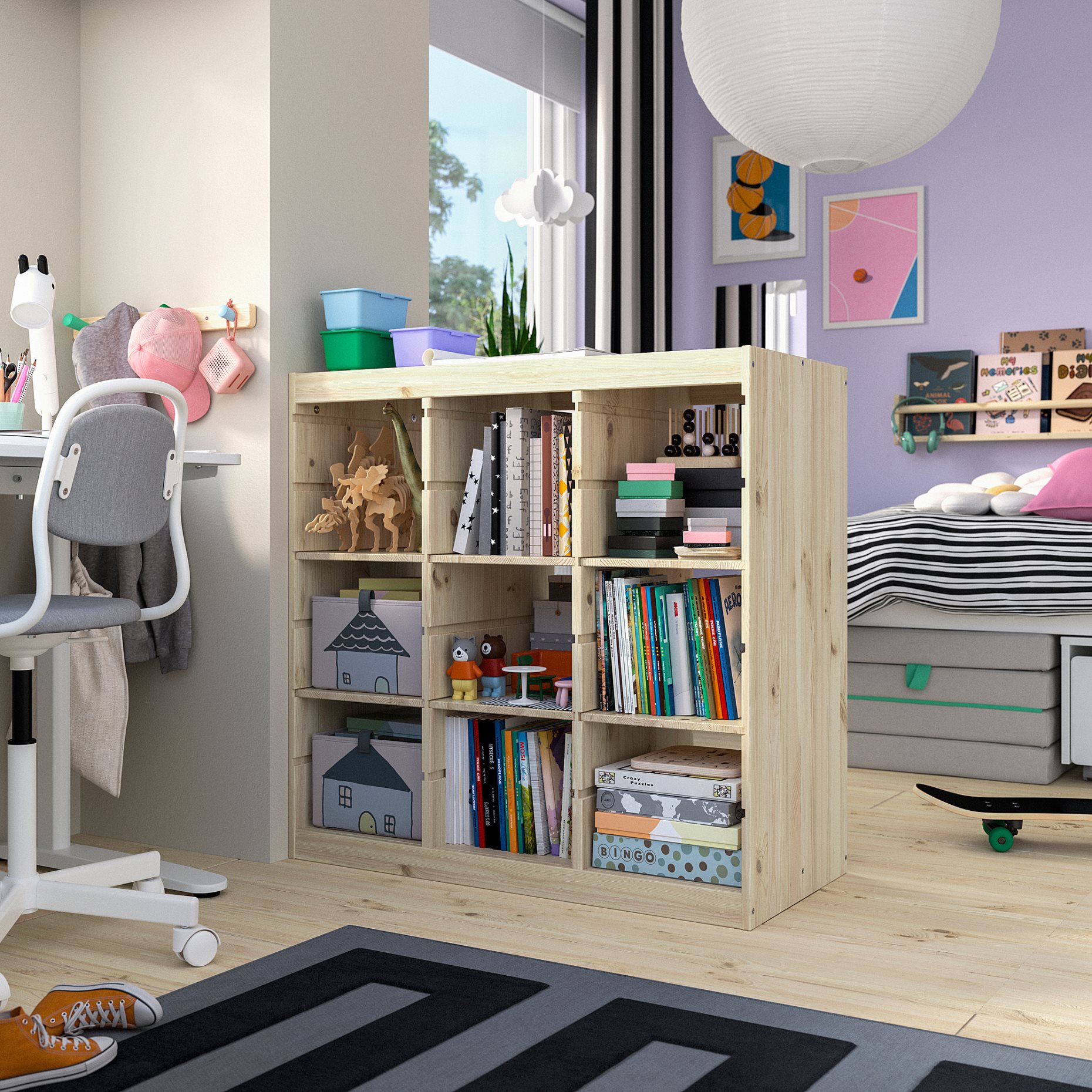 TROFAST, storage combination with shelves room divider, 93x44x91 cm, 096.125.81