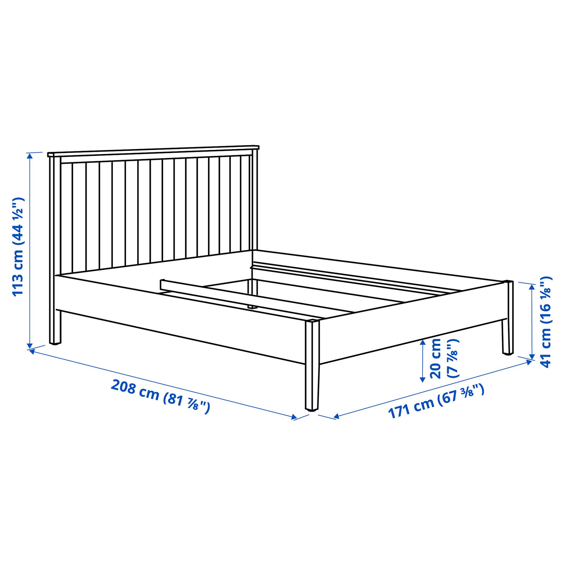 GULLABERG, bed frame, 160x200 cm, 096.145.18